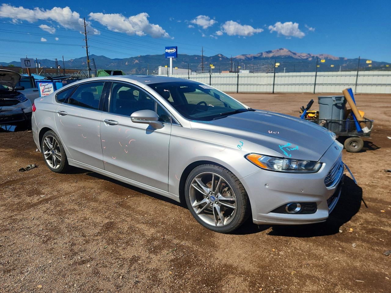 2013 Ford Fusion Titanium Silver vin: 3FA6P0D97DR242696