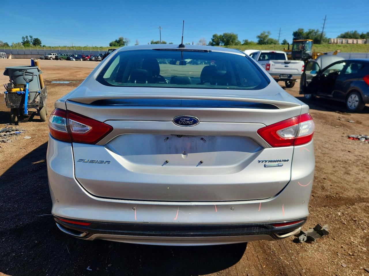 2013 Ford Fusion Titanium Silver vin: 3FA6P0D97DR242696
