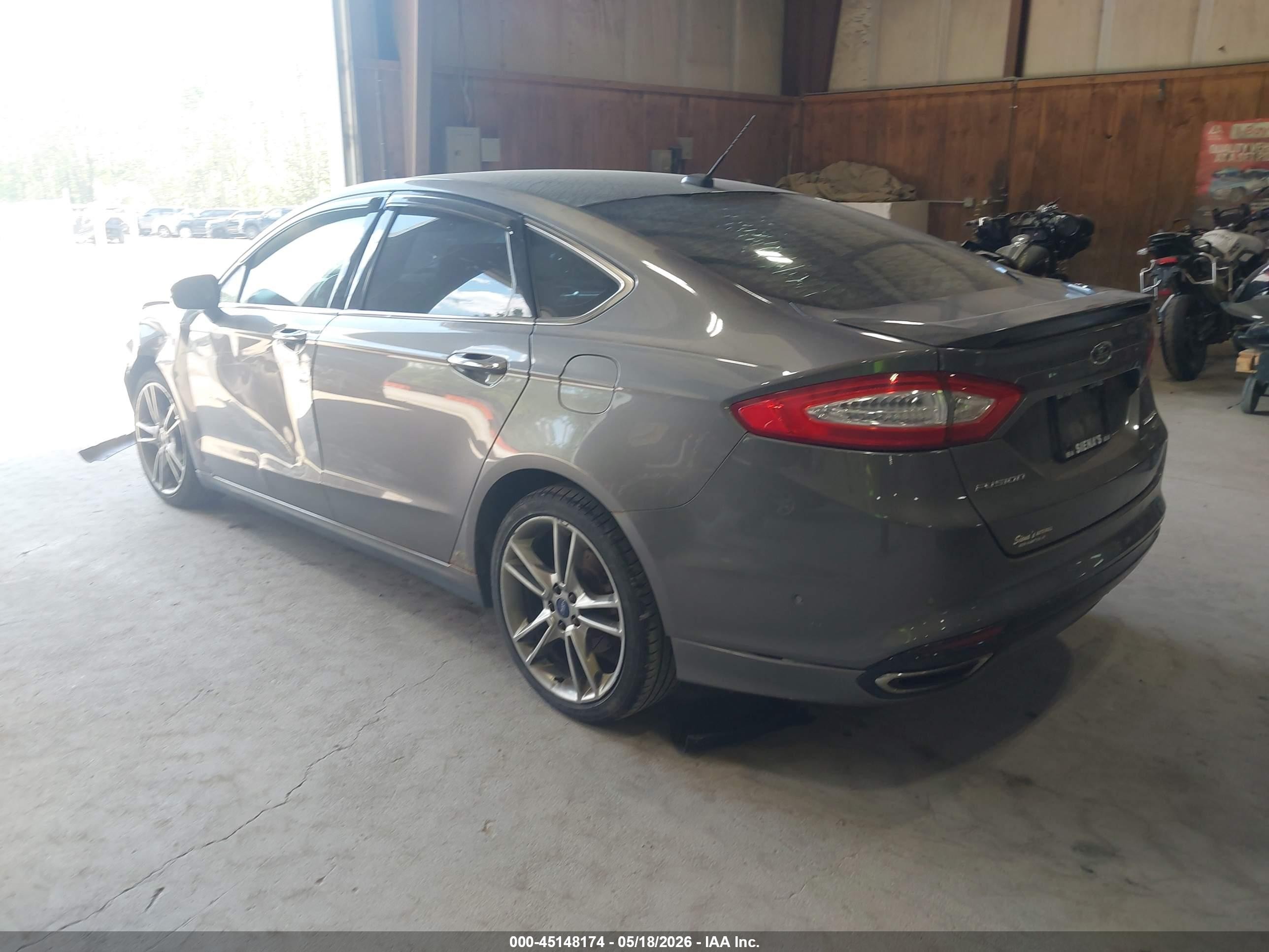 2013 Ford Fusion Titanium Gray vin: 3FA6P0D97DR335993