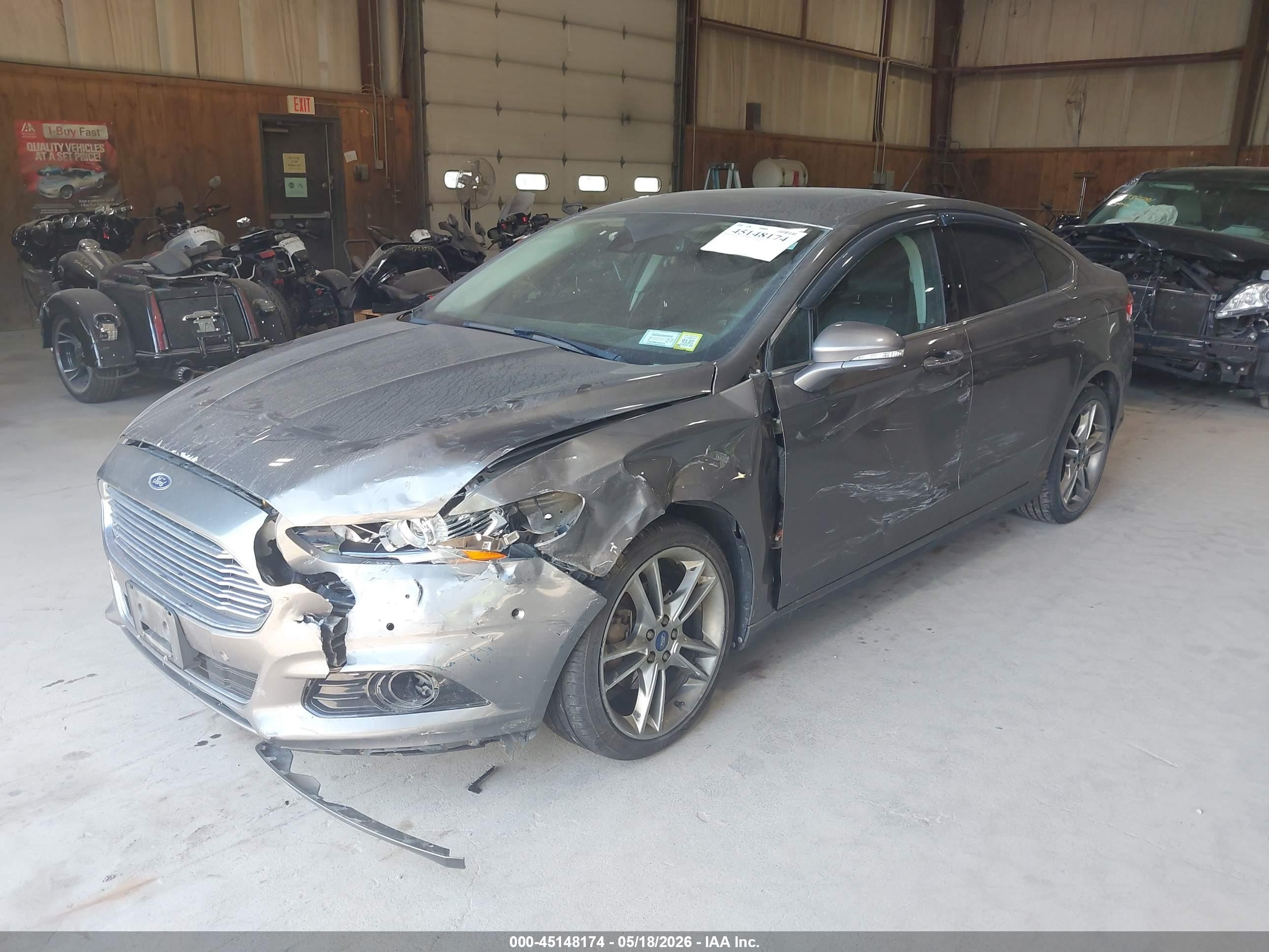 2013 Ford Fusion Titanium Gray vin: 3FA6P0D97DR335993