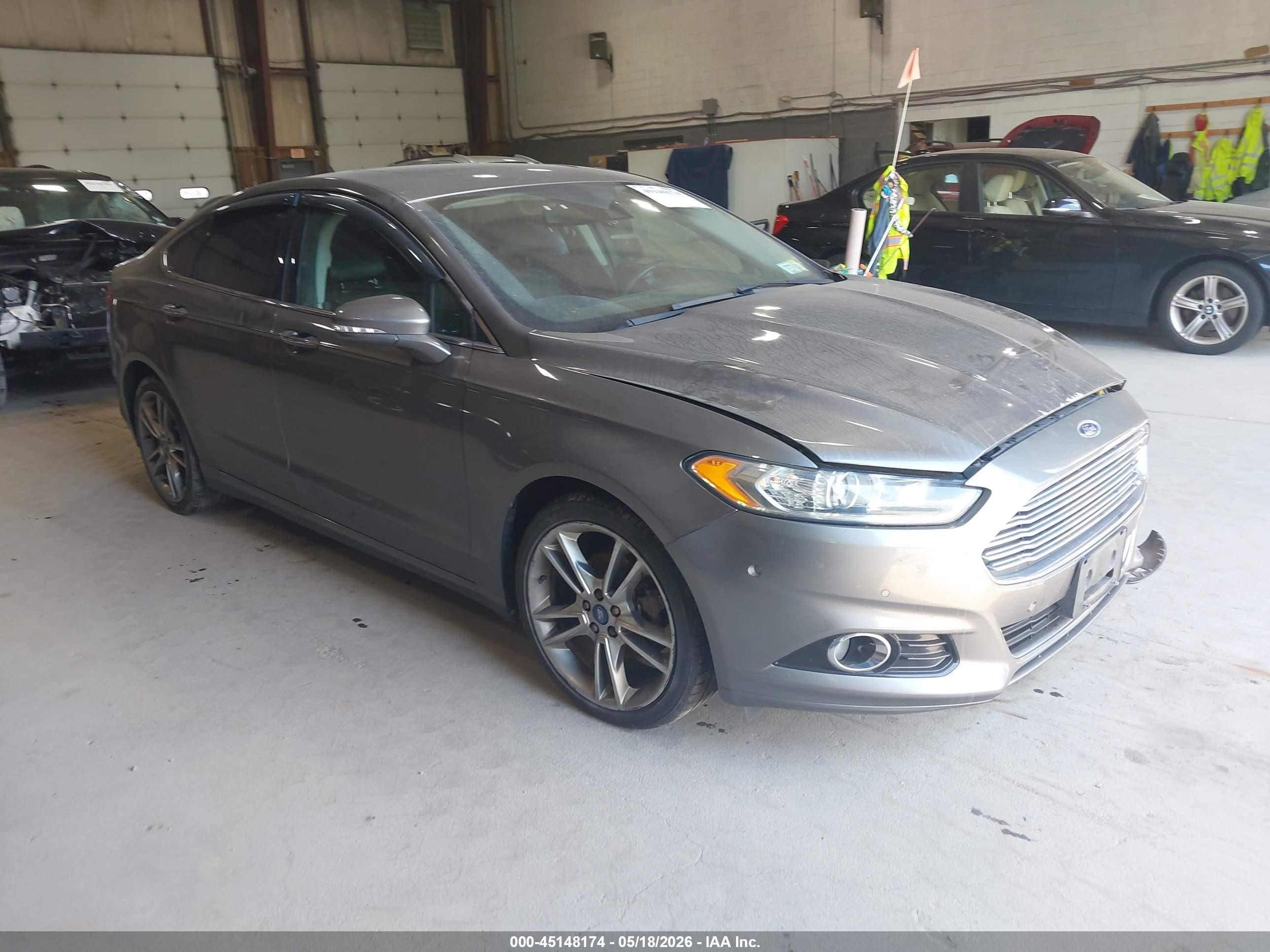 2013 Ford Fusion Titanium Gray vin: 3FA6P0D97DR335993