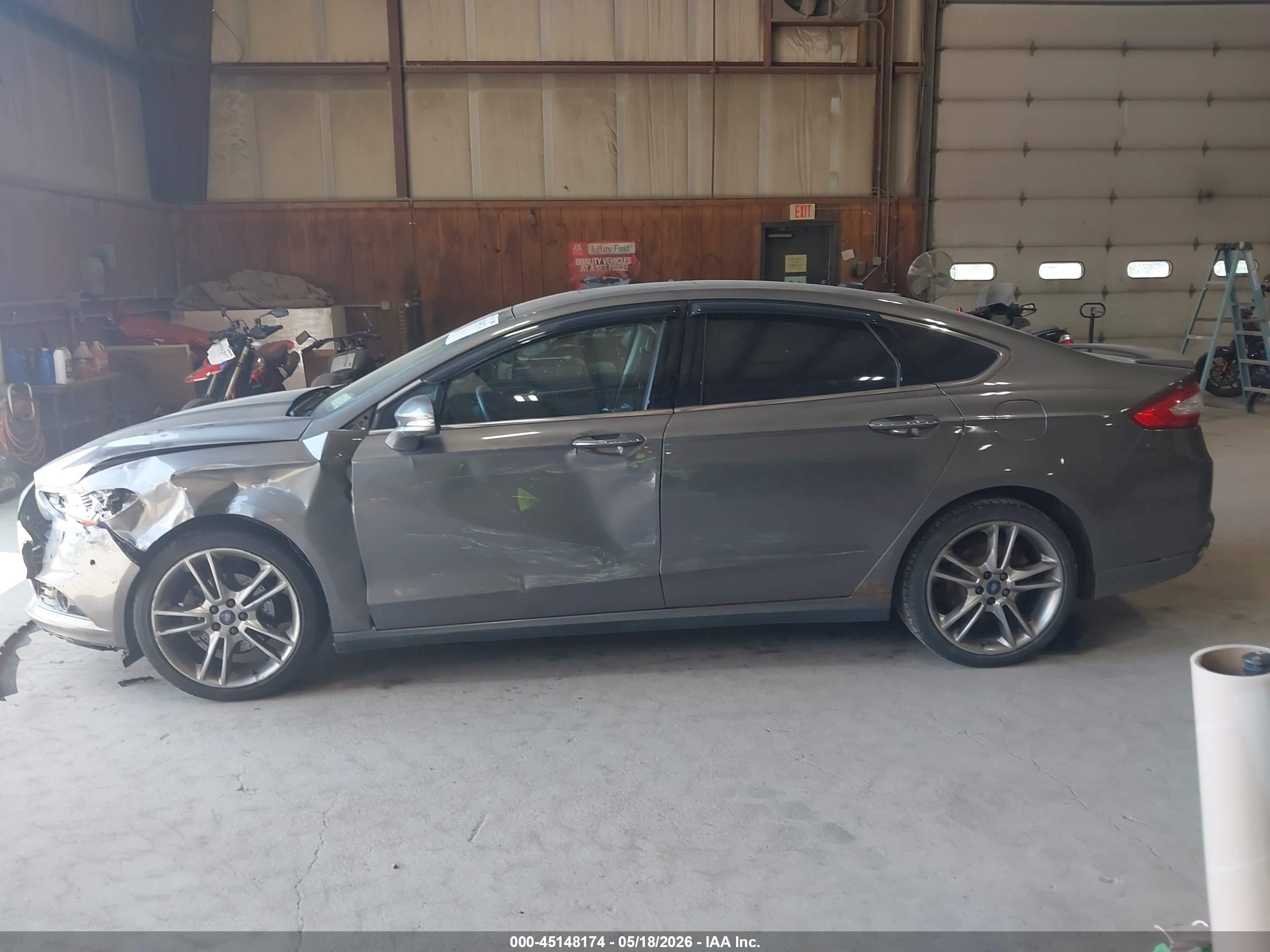 2013 Ford Fusion Titanium Gray vin: 3FA6P0D97DR335993