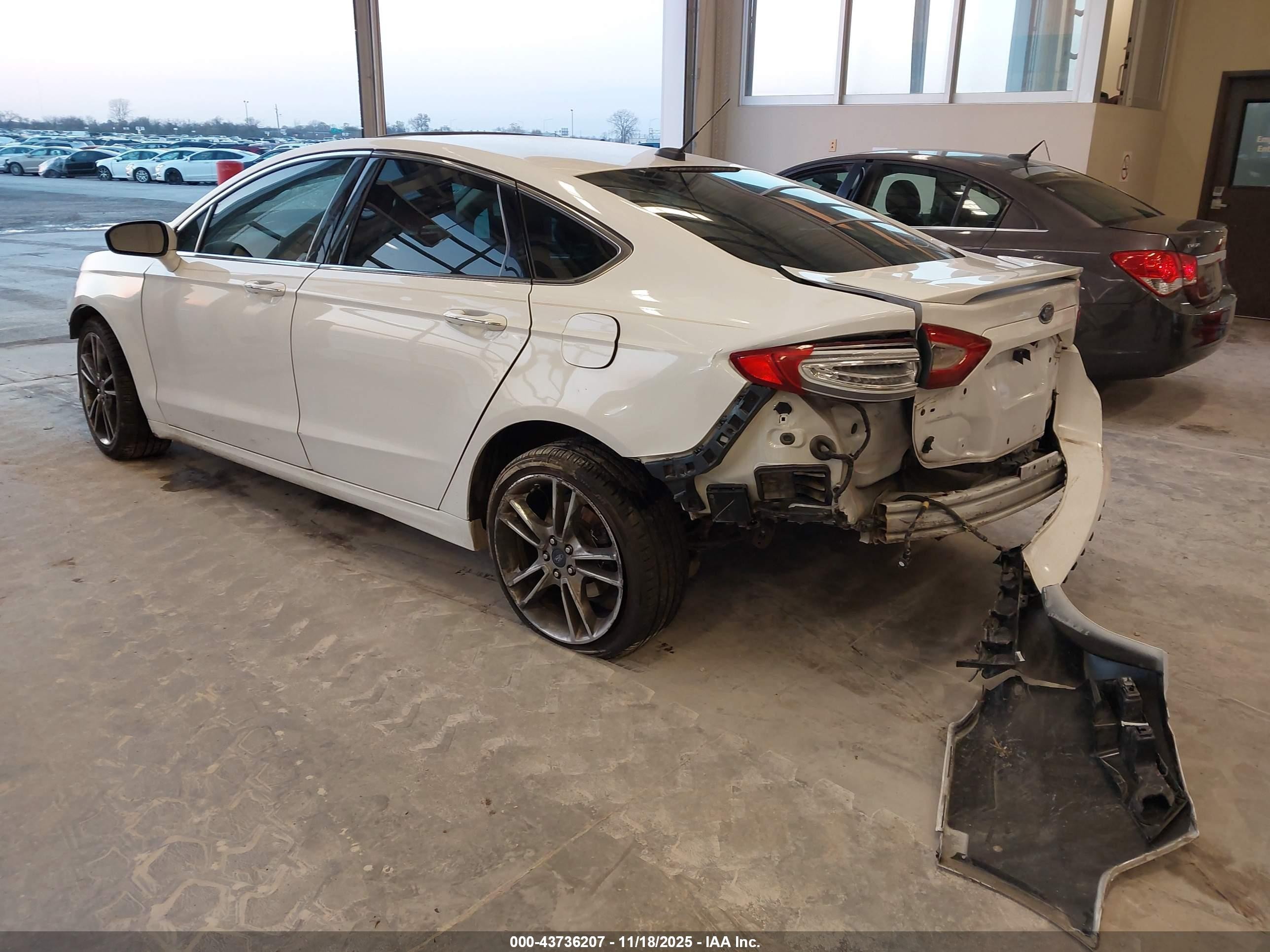 2014 Ford Fusion Titanium White vin: 3FA6P0D97ER219565