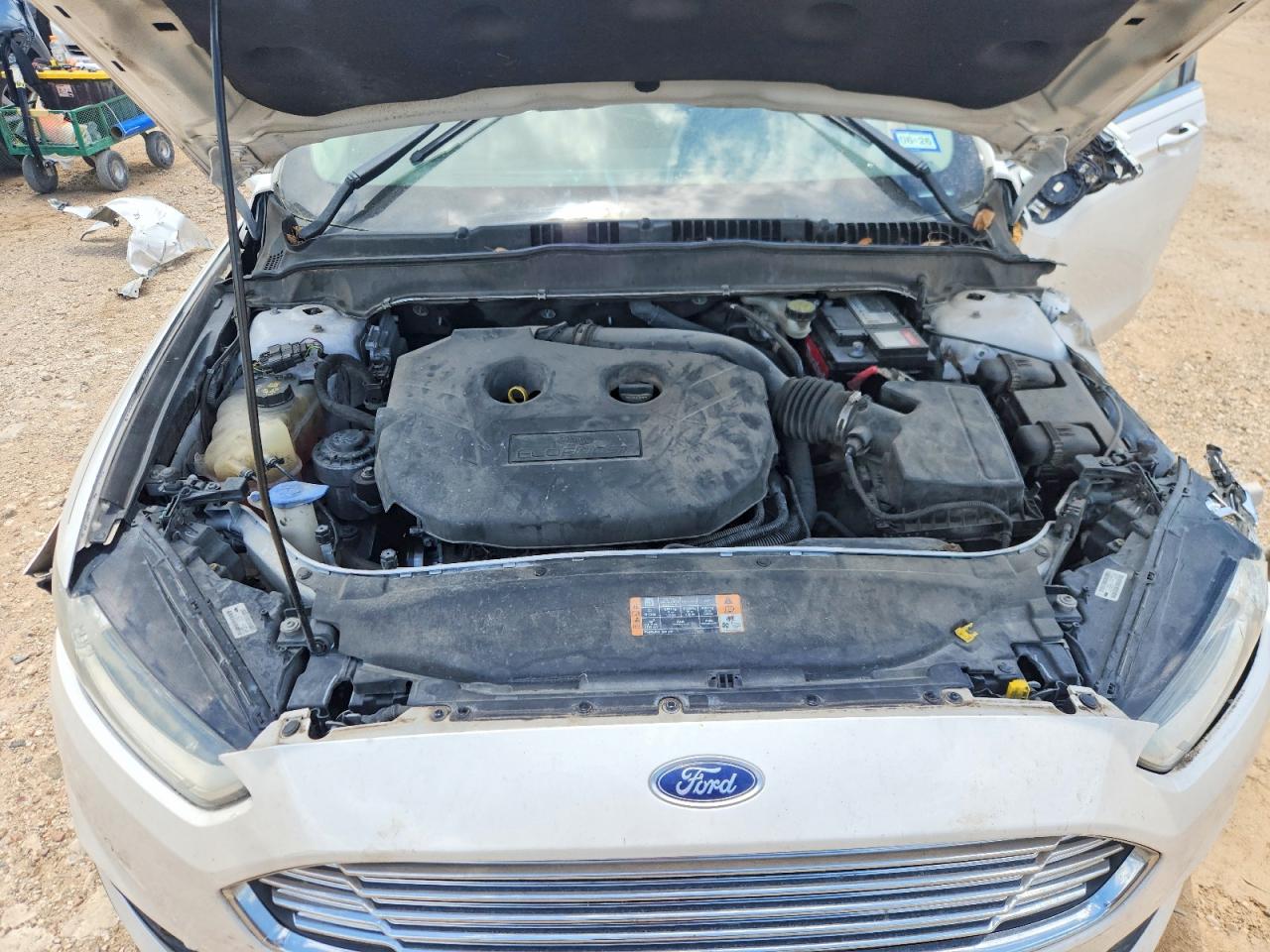 2014 Ford Fusion Titanium White vin: 3FA6P0D97ER226693