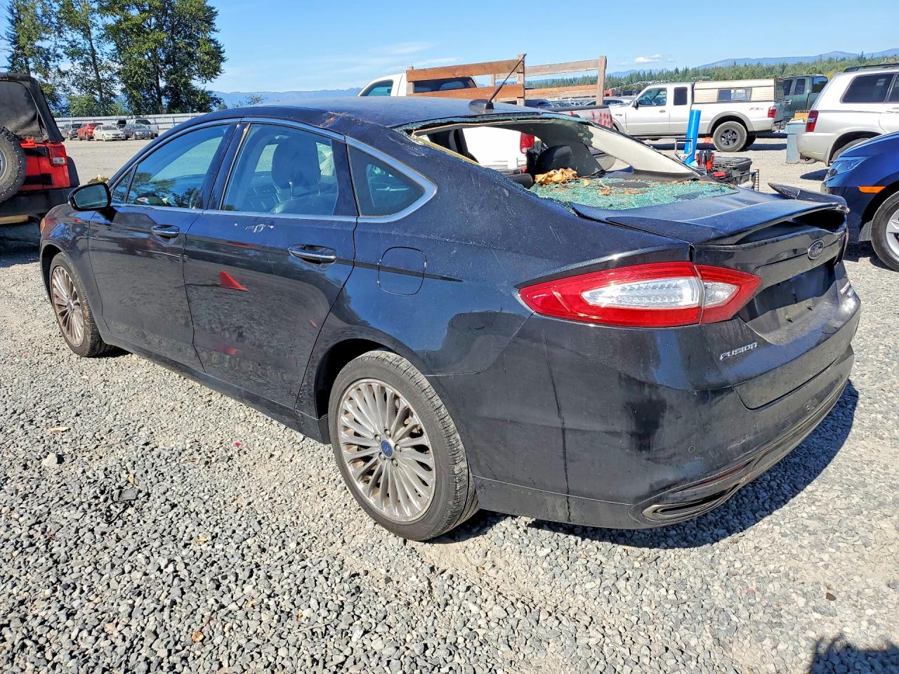 2014 Ford Fusion Titanium Black vin: 3FA6P0D97ER247933