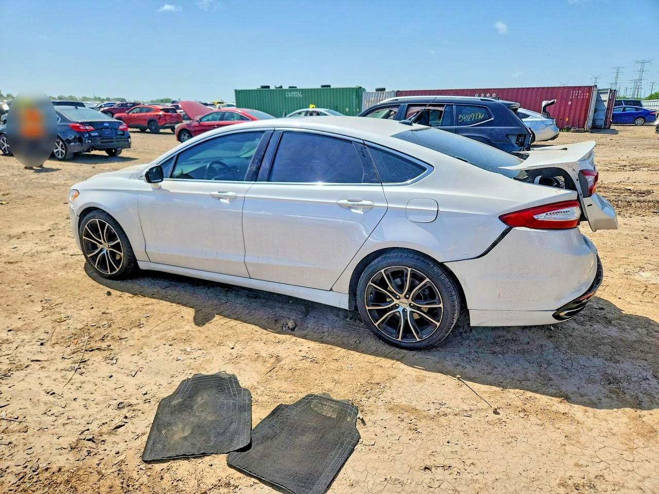 2014 Ford Fusion Titanium White vin: 3FA6P0D97ER288210