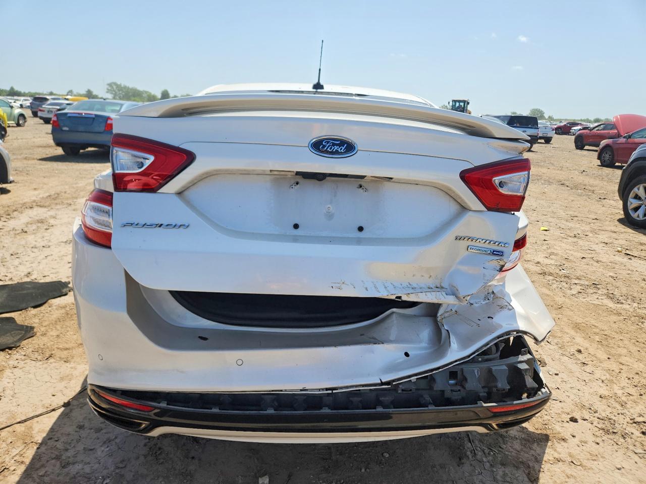 2014 Ford Fusion Titanium White vin: 3FA6P0D97ER288210