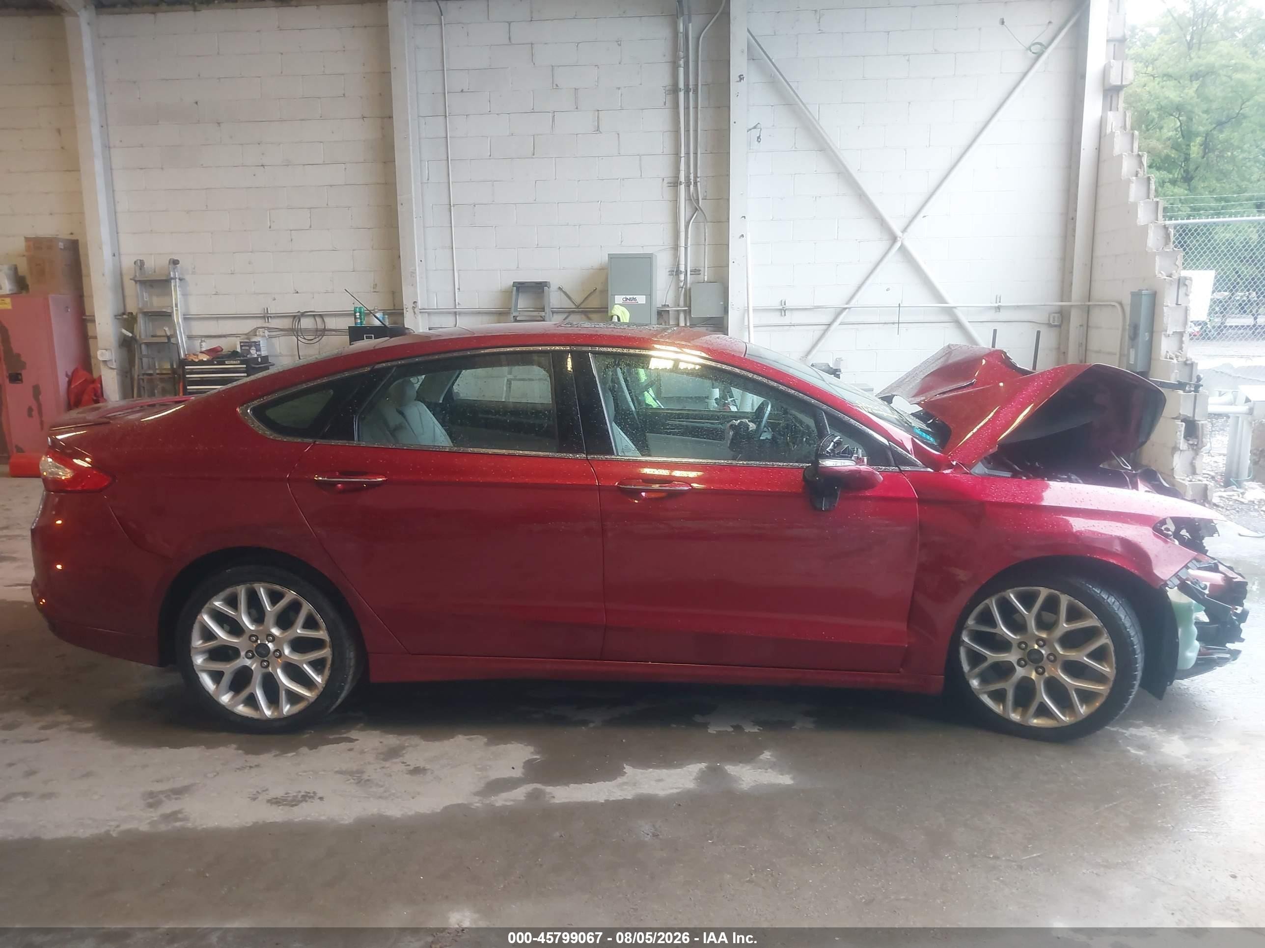 2014 Ford Fusion Titanium Red vin: 3FA6P0D97ER362791