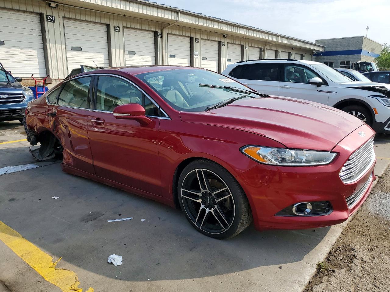 2015 Ford Fusion Titanium Red vin: 3FA6P0D97FR126837