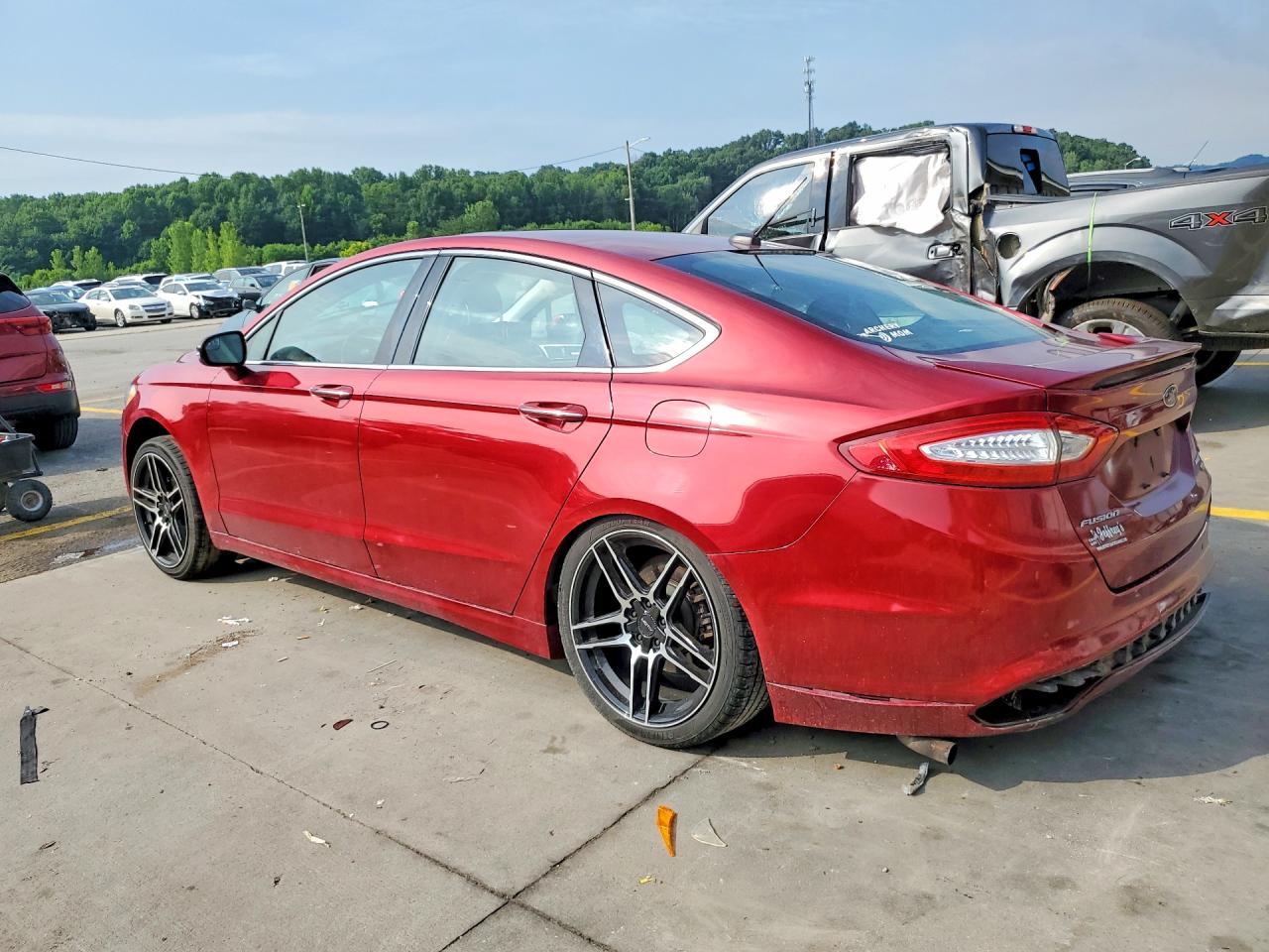 2015 Ford Fusion Titanium Red vin: 3FA6P0D97FR126837