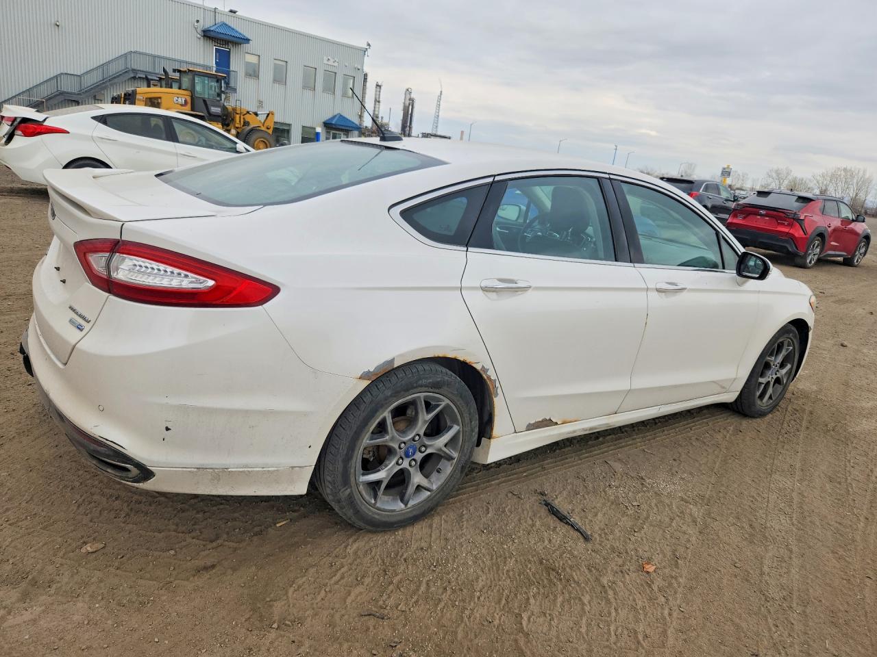 2013 Ford Fusion Titanium White vin: 3FA6P0D98DR196375