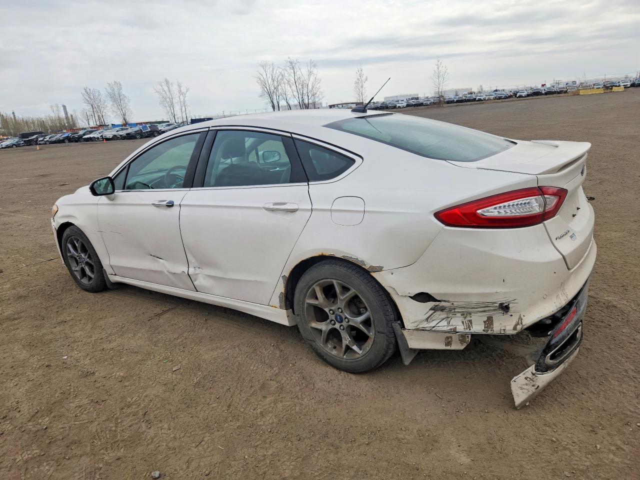 2013 Ford Fusion Titanium White vin: 3FA6P0D98DR196375