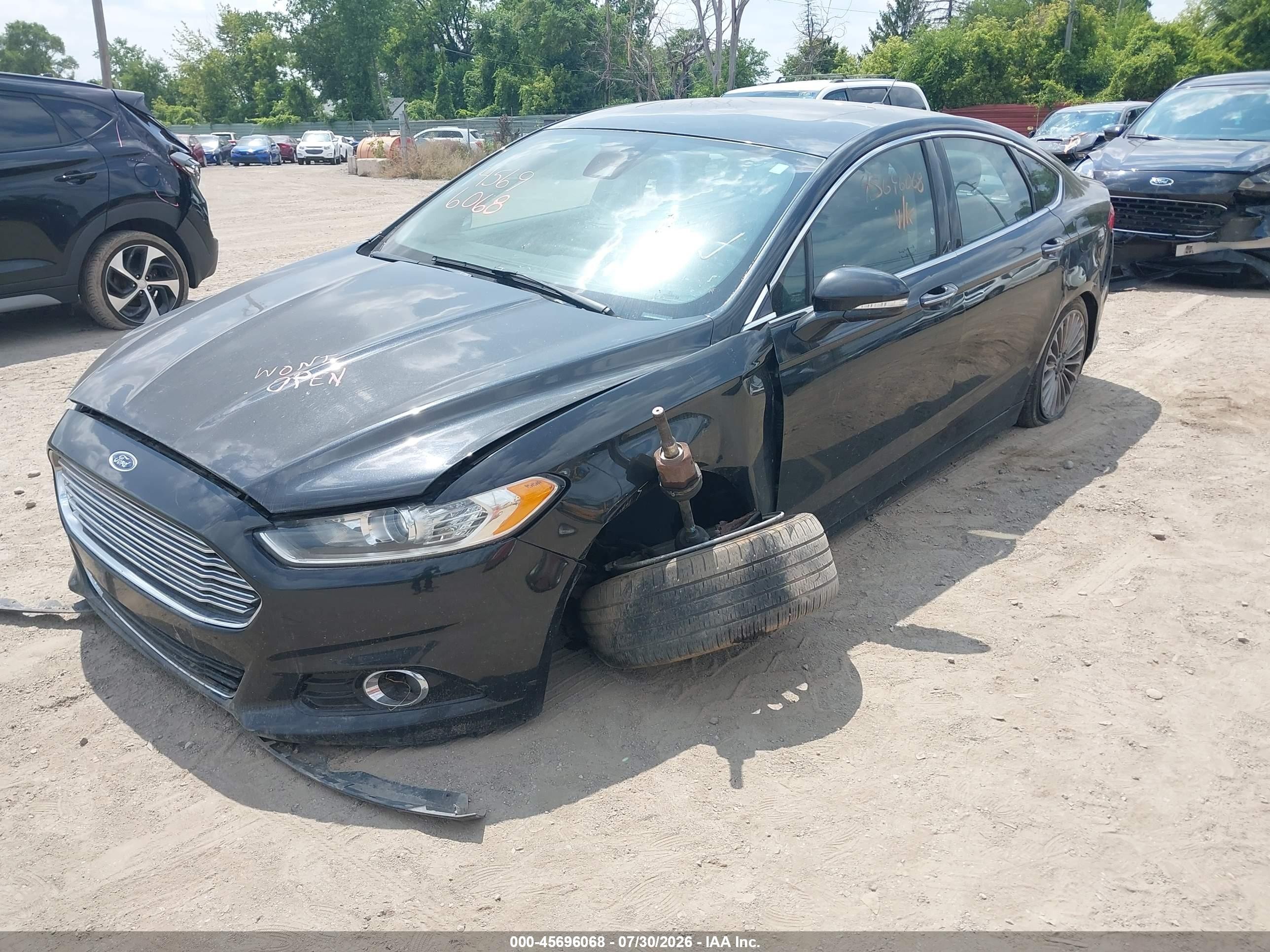 2013 Ford Fusion Titanium Gray vin: 3FA6P0D98DR210579