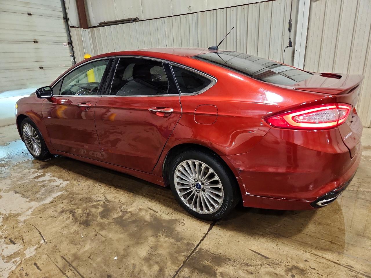 2014 Ford Fusion Titanium Red vin: 3FA6P0D98ER205772