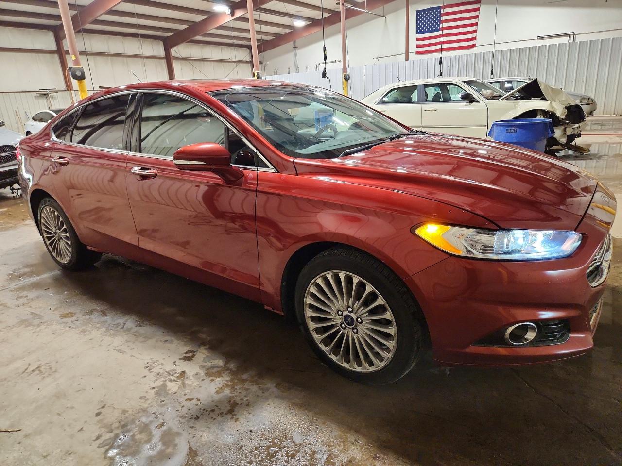 2014 Ford Fusion Titanium Red vin: 3FA6P0D98ER205772