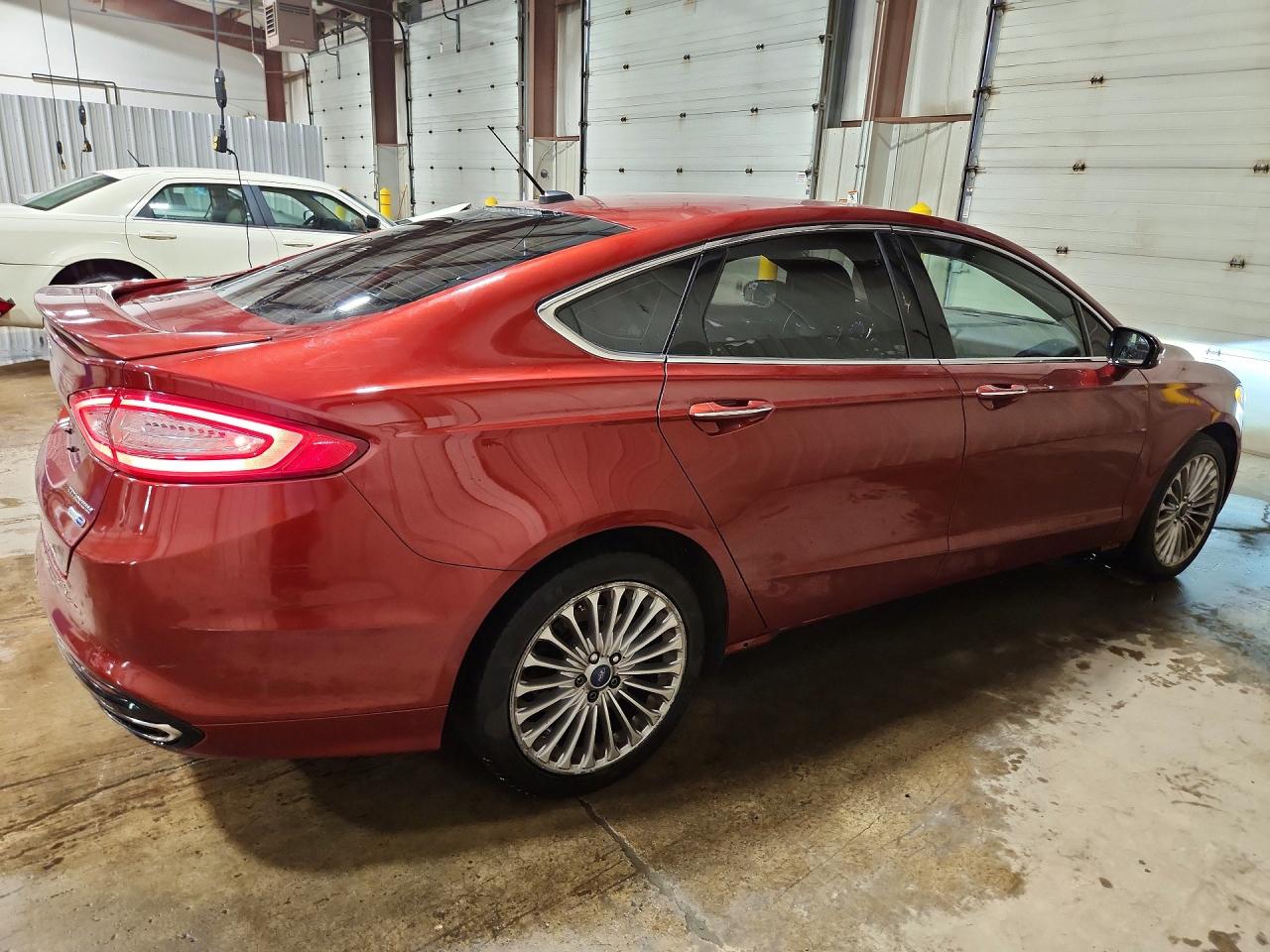 2014 Ford Fusion Titanium Red vin: 3FA6P0D98ER205772