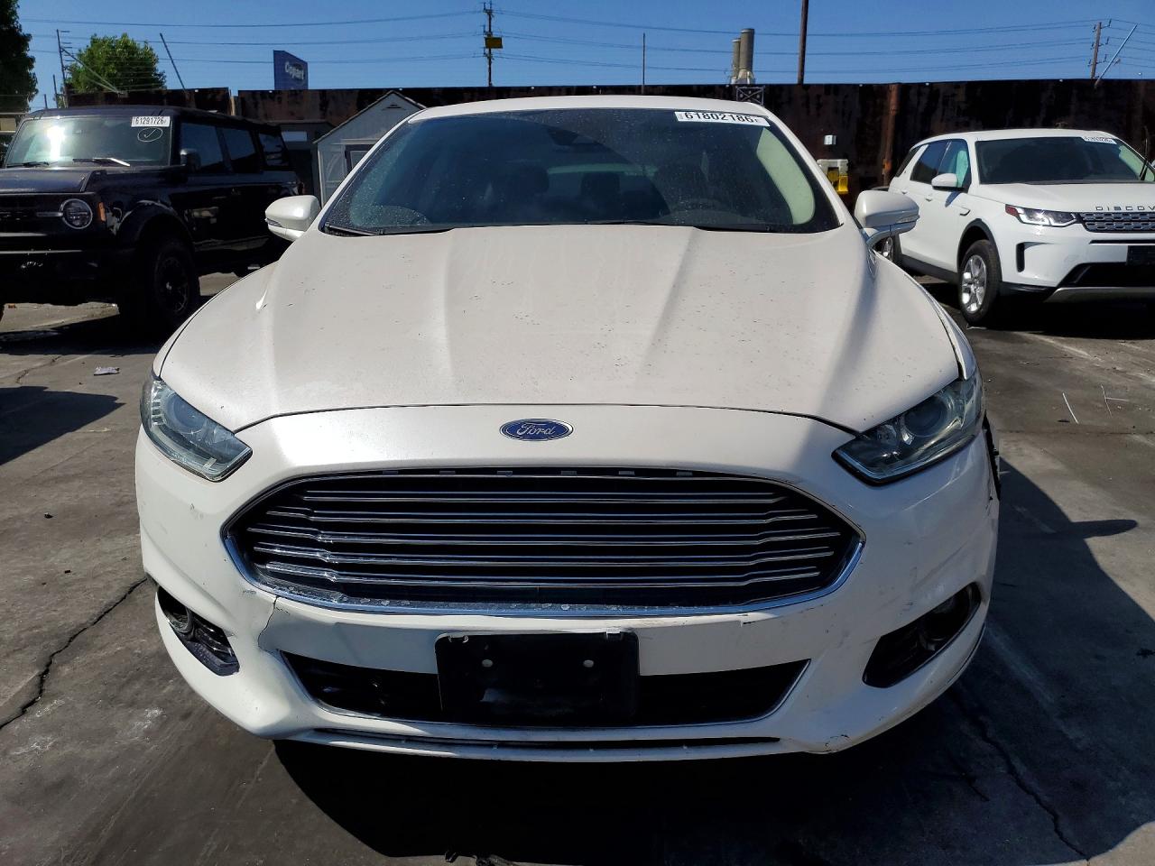2014 Ford Fusion Titanium White vin: 3FA6P0D98ER270217