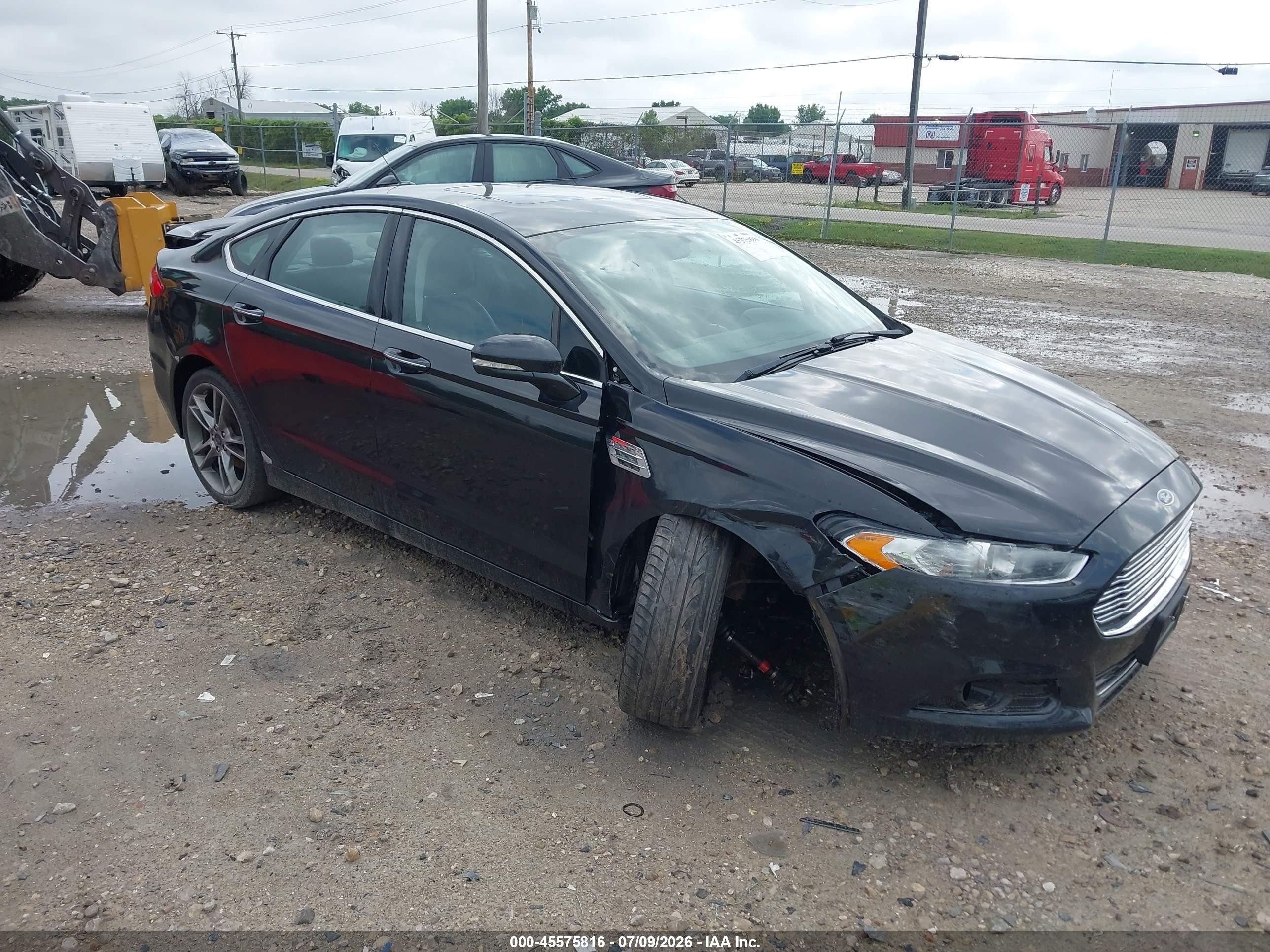 2014 Ford Fusion Titanium Black vin: 3FA6P0D98ER289639