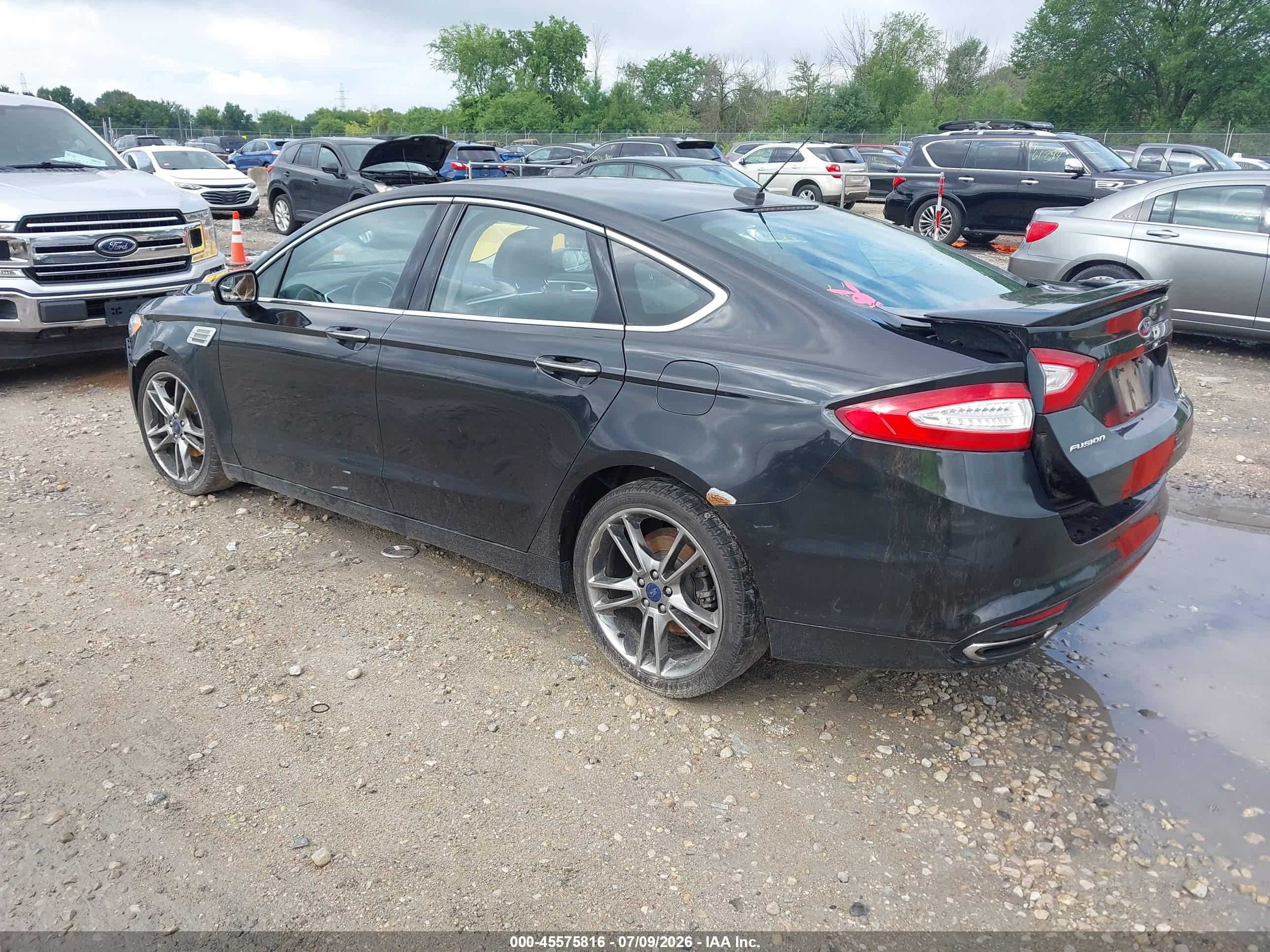 2014 Ford Fusion Titanium Black vin: 3FA6P0D98ER289639