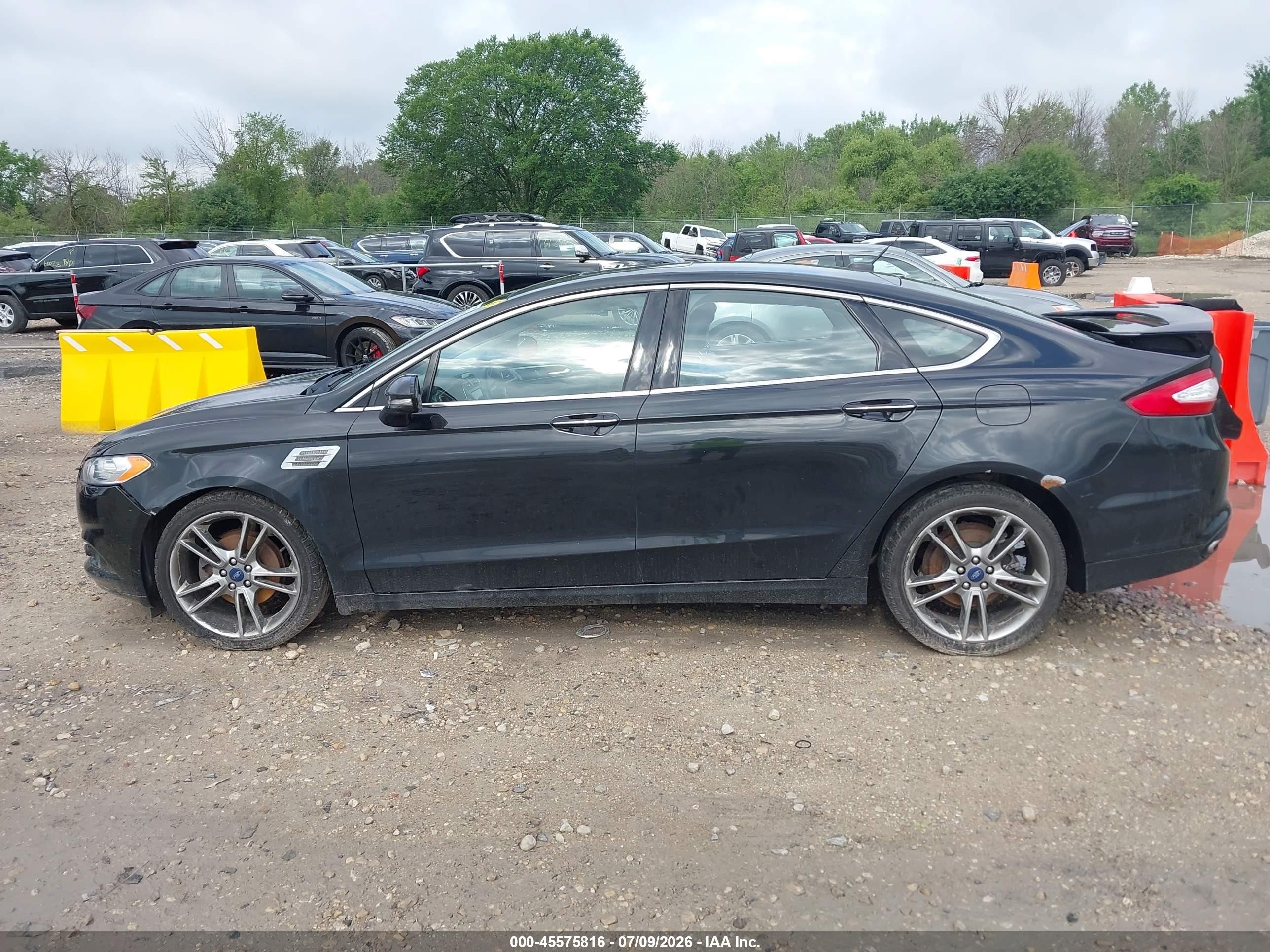 2014 Ford Fusion Titanium Black vin: 3FA6P0D98ER289639