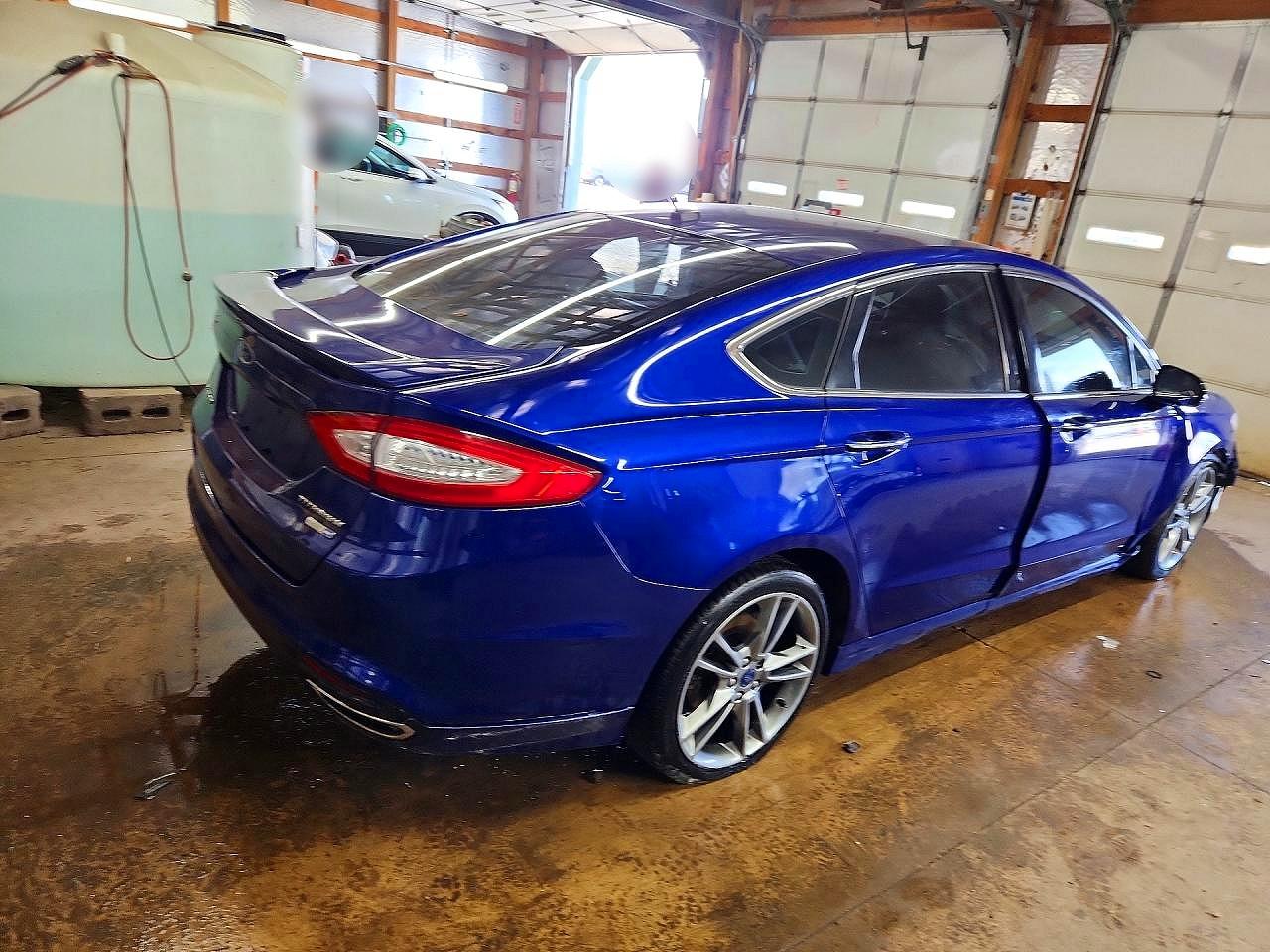 2015 Ford Fusion Titanium Синий vin: 3FA6P0D98FR154226
