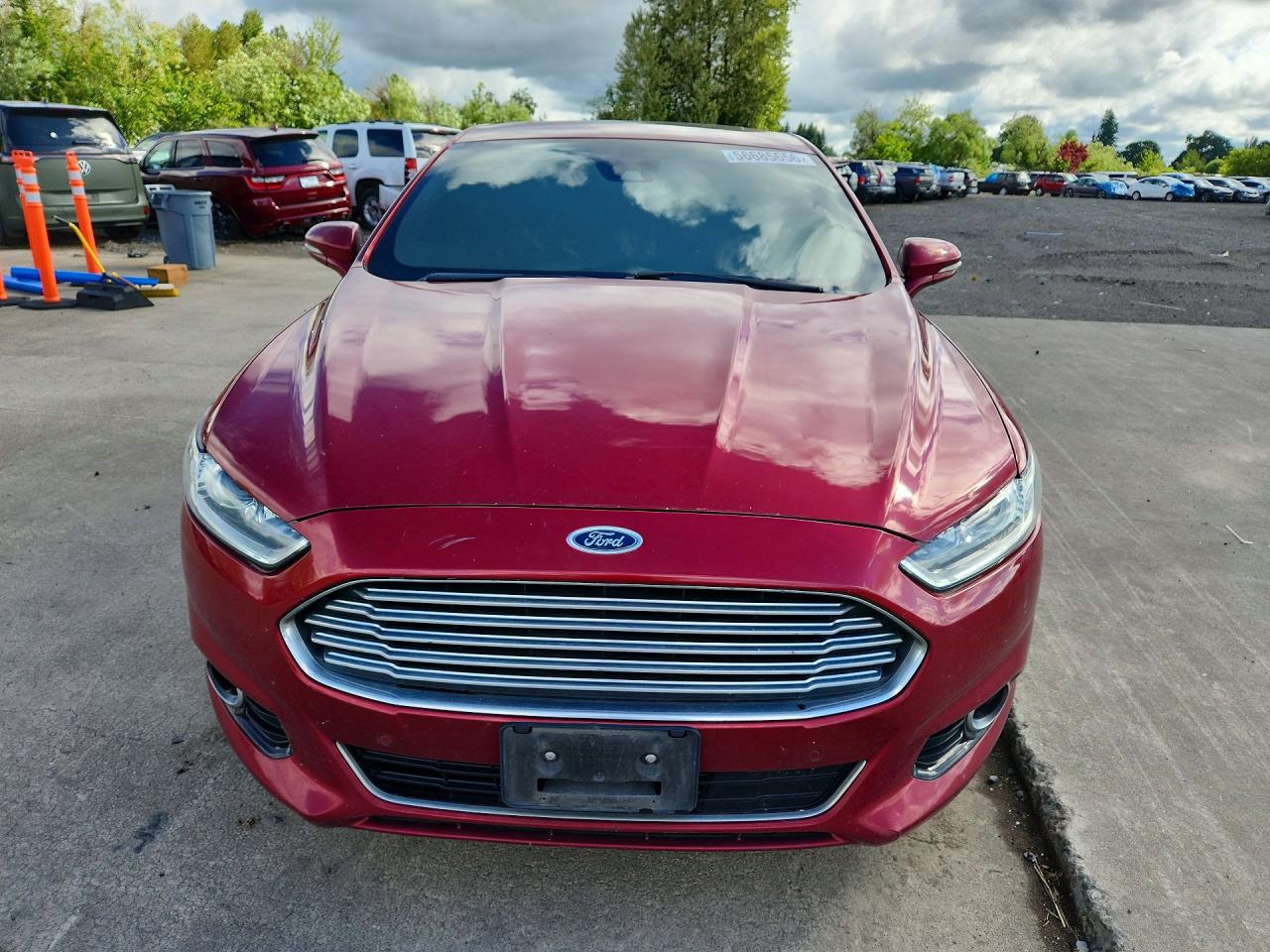 2015 Ford Fusion Titanium Red vin: 3FA6P0D98FR160592