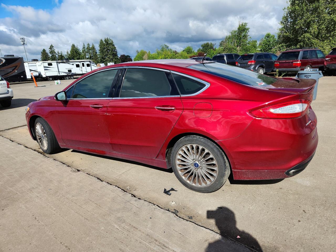 2015 Ford Fusion Titanium Red vin: 3FA6P0D98FR160592