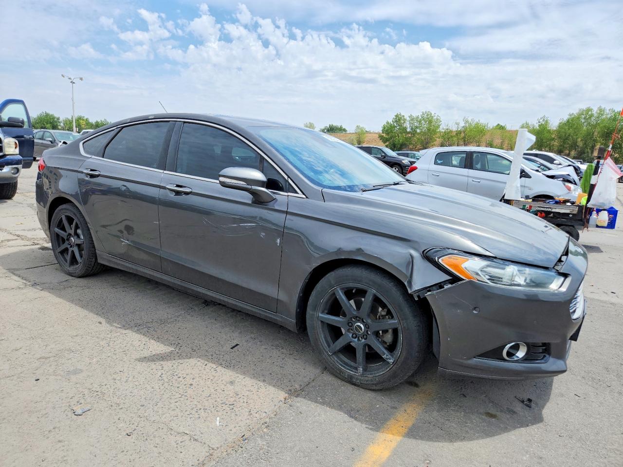 2015 Ford Fusion Titanium Charcoal vin: 3FA6P0D98FR194581
