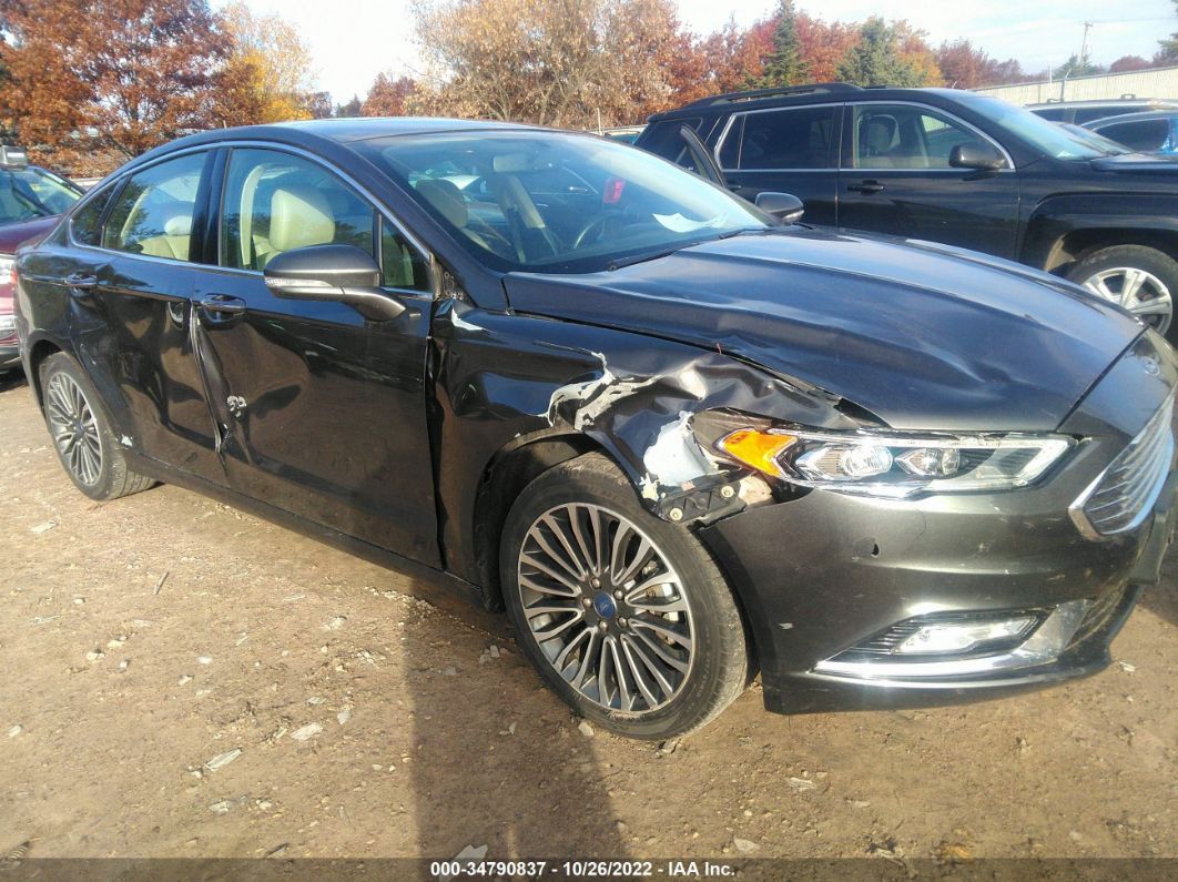 2018 Ford Fusion Titanium Gray vin: 3FA6P0D98JR246929