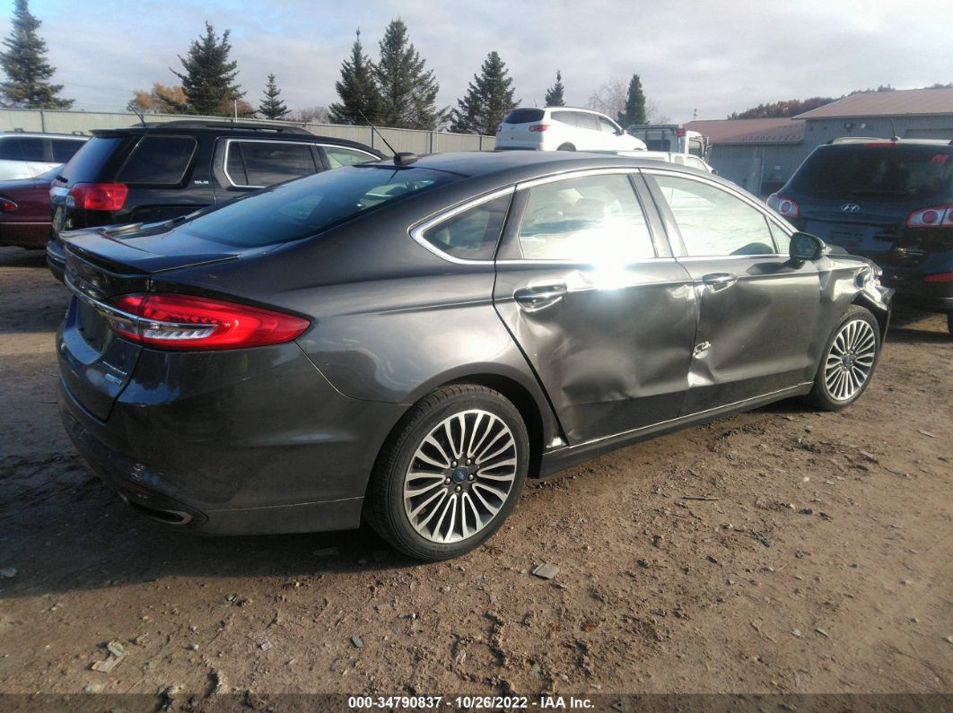 2018 Ford Fusion Titanium Gray vin: 3FA6P0D98JR246929