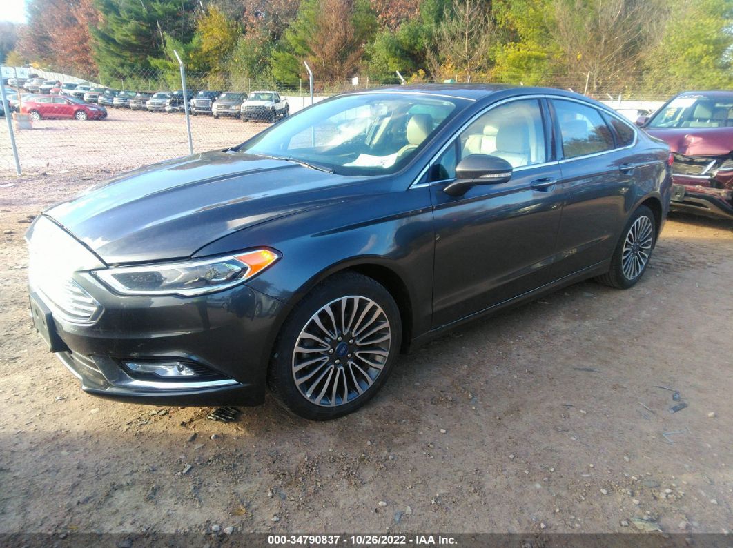 2018 Ford Fusion Titanium Gray vin: 3FA6P0D98JR246929