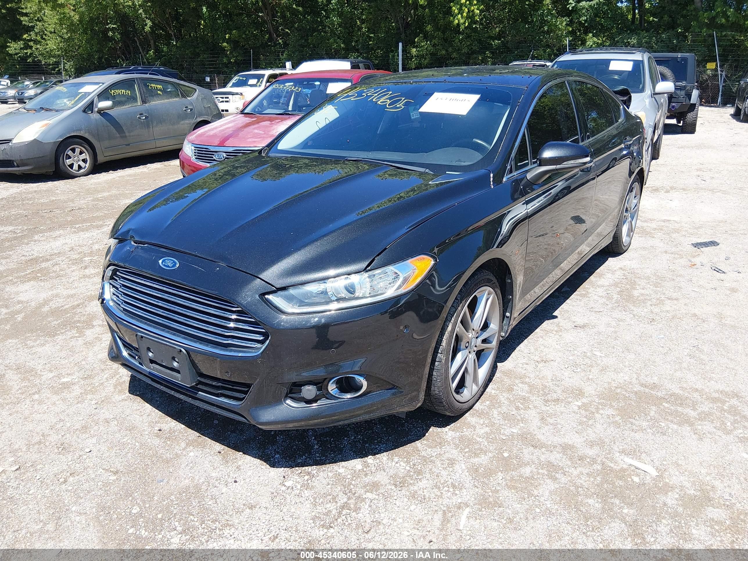 2013 Ford Fusion Titanium Black vin: 3FA6P0D99DR159478