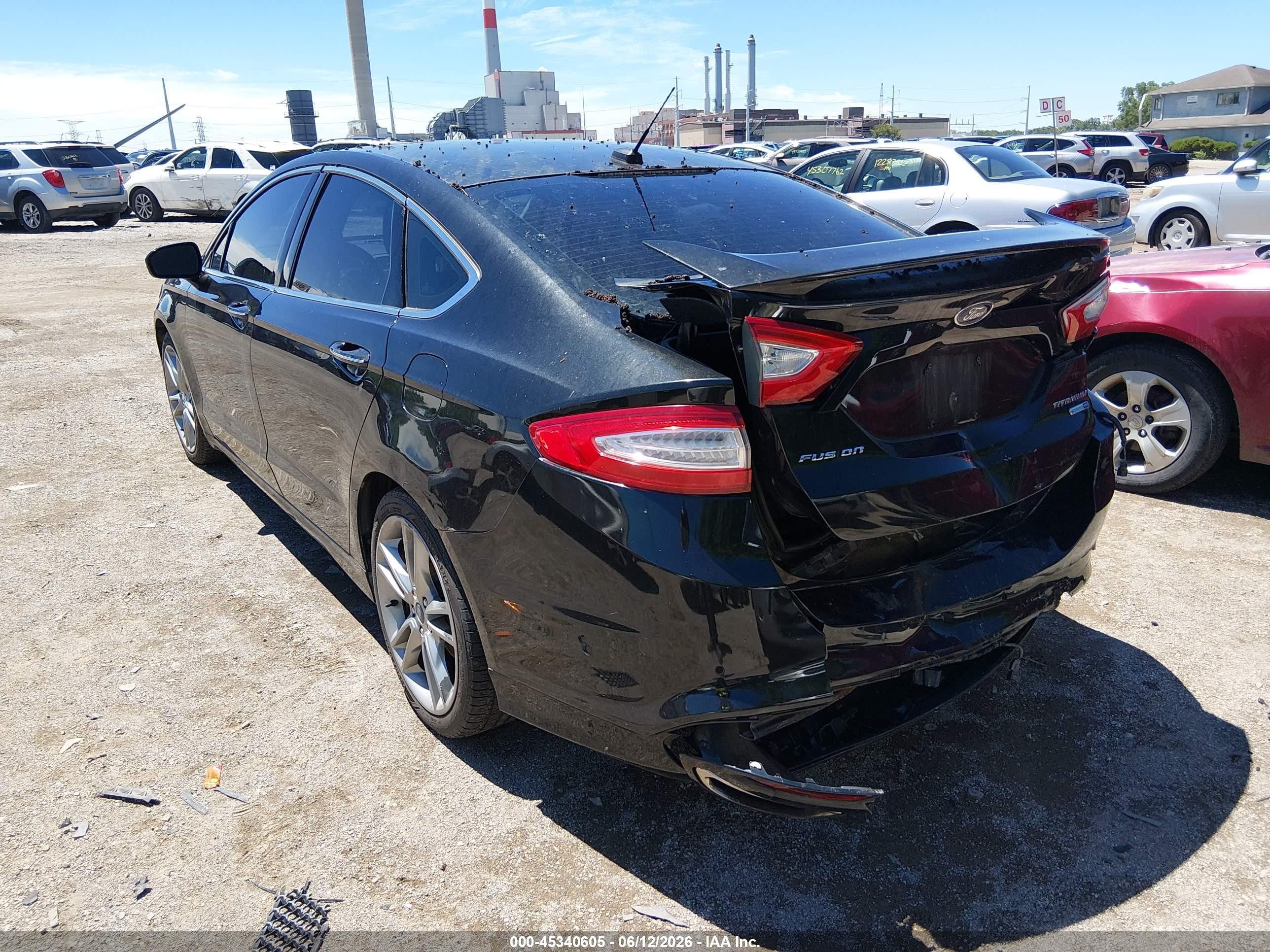 2013 Ford Fusion Titanium Black vin: 3FA6P0D99DR159478