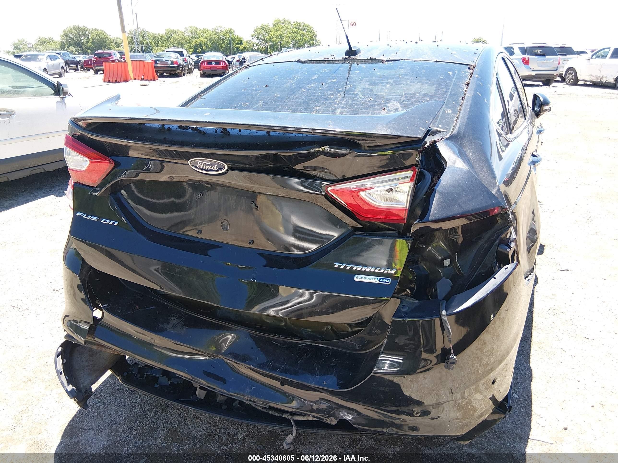 2013 Ford Fusion Titanium Black vin: 3FA6P0D99DR159478