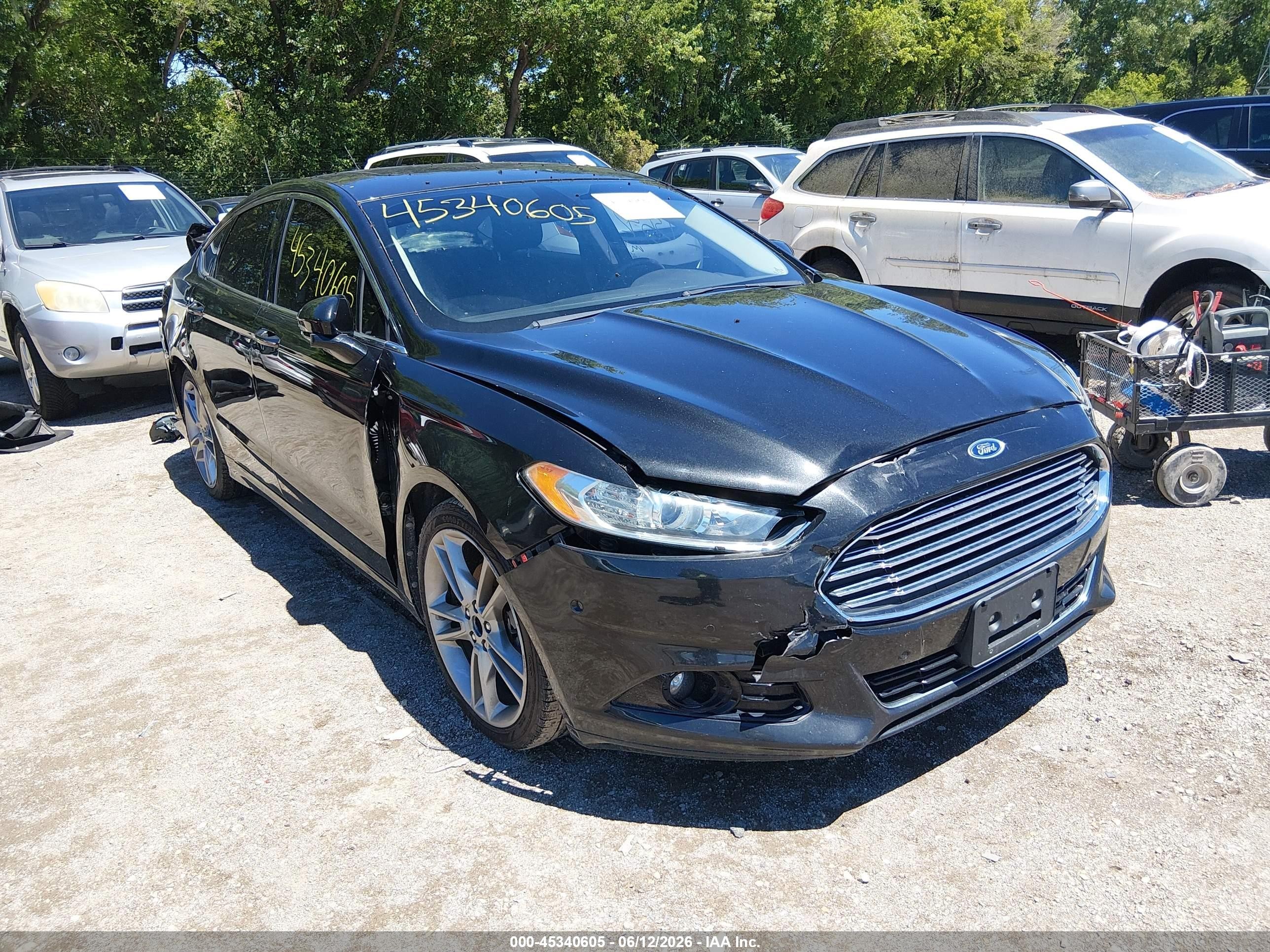 2013 Ford Fusion Titanium Black vin: 3FA6P0D99DR159478