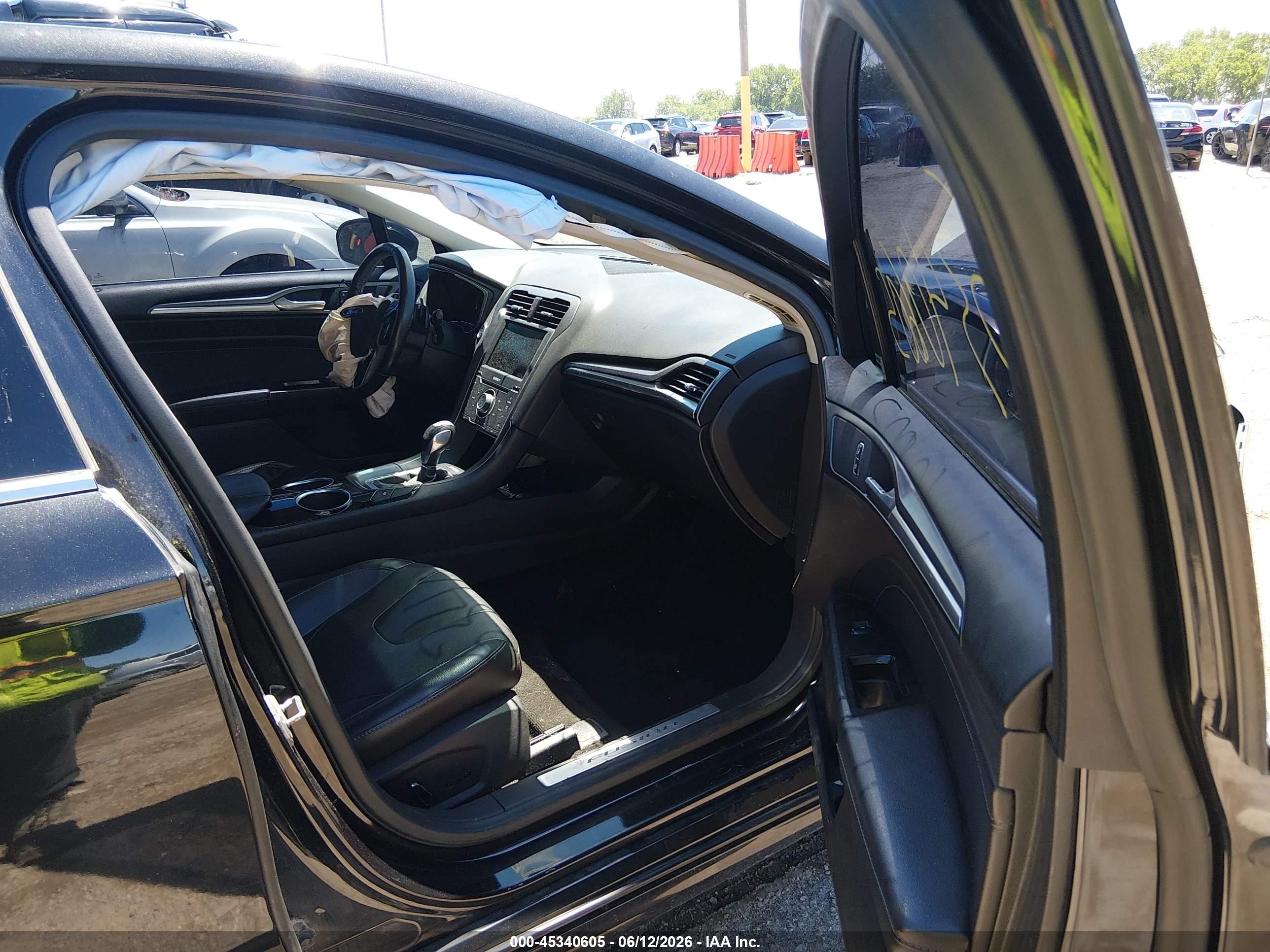 2013 Ford Fusion Titanium Black vin: 3FA6P0D99DR159478