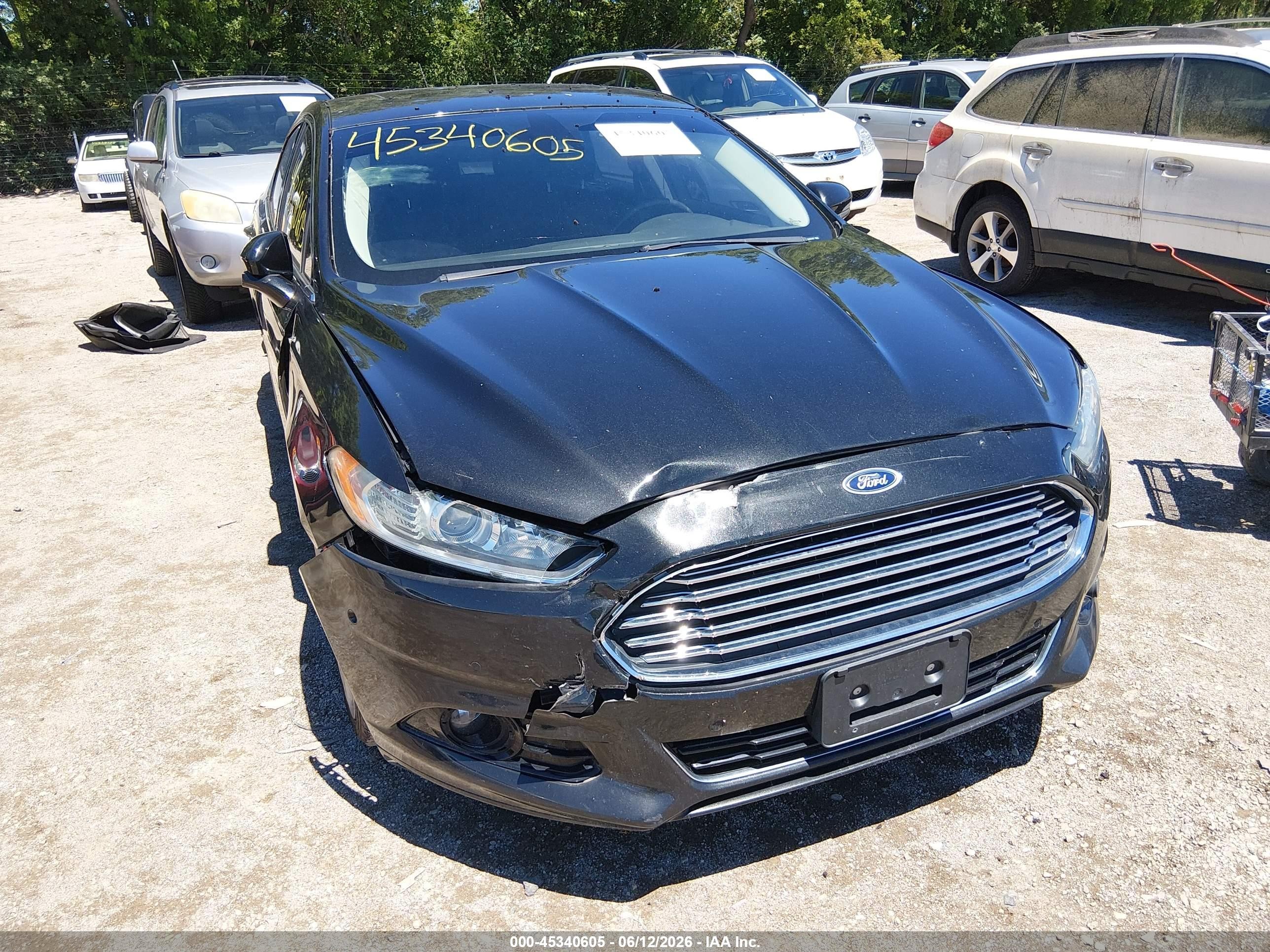 2013 Ford Fusion Titanium Black vin: 3FA6P0D99DR159478