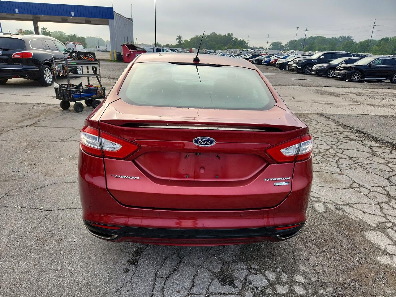 2013 Ford Fusion Titanium Red vin: 3FA6P0D99DR190178