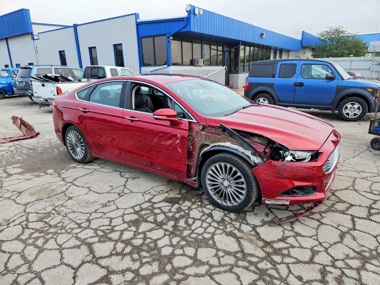 2013 Ford Fusion Titanium Red vin: 3FA6P0D99DR190178