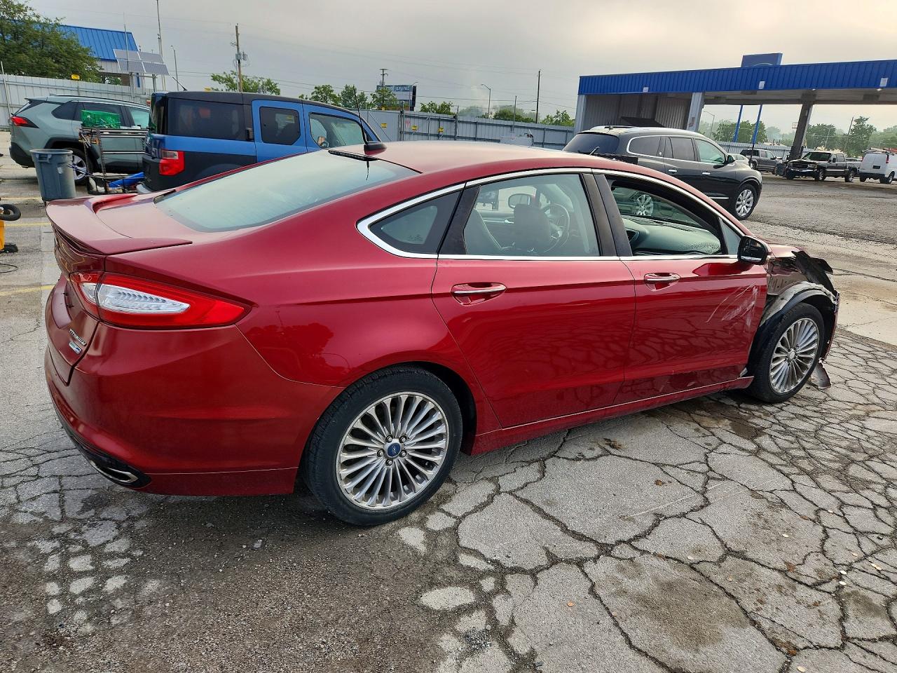 2013 Ford Fusion Titanium Red vin: 3FA6P0D99DR190178