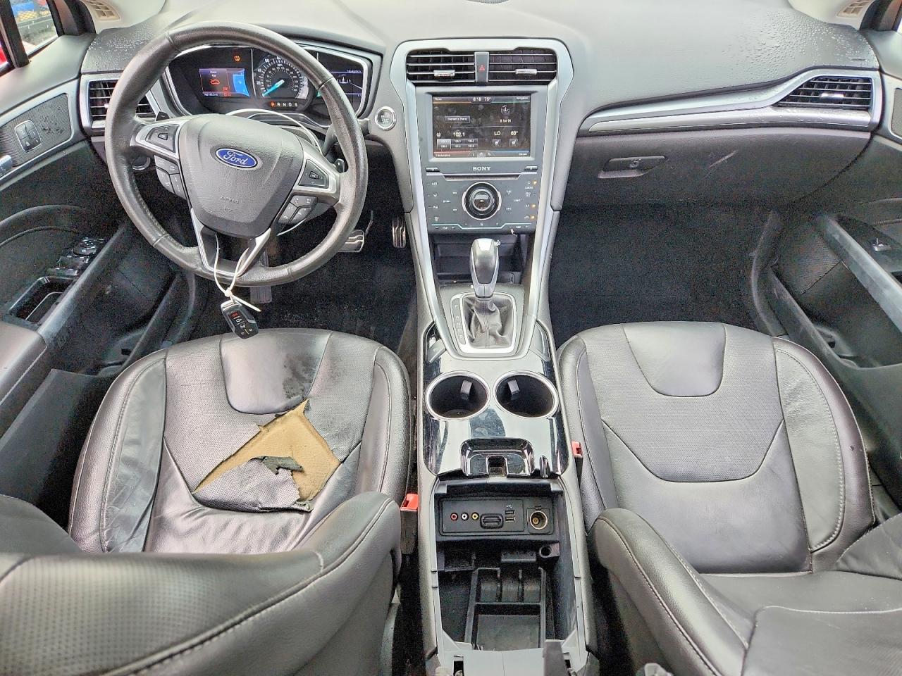 2013 Ford Fusion Titanium Red vin: 3FA6P0D99DR190178