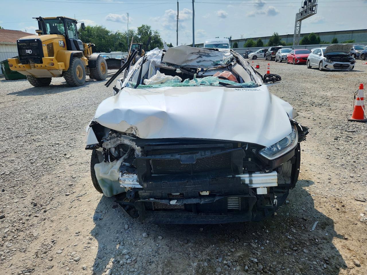 2013 Ford Fusion Titanium White vin: 3FA6P0D99DR272346