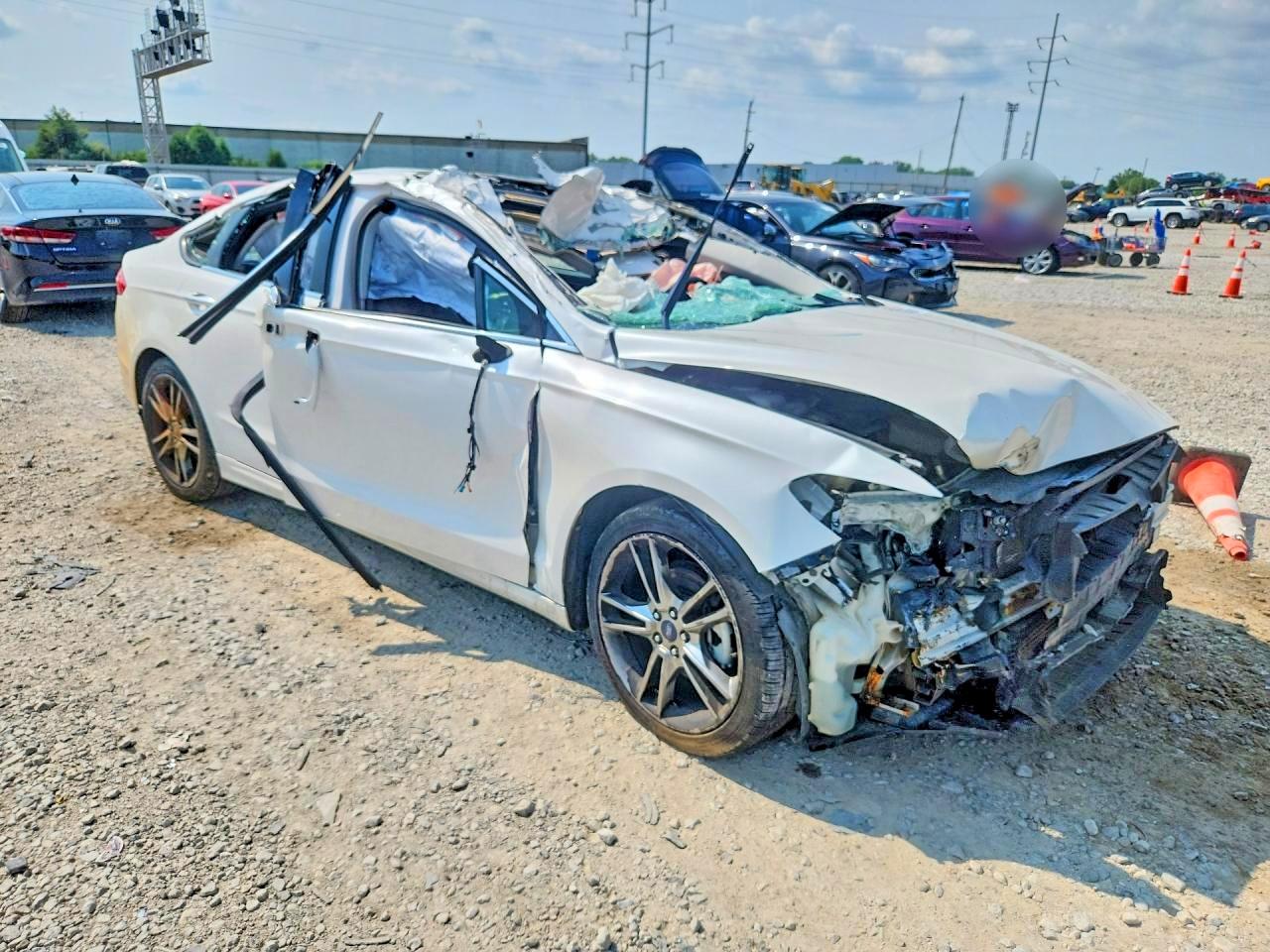 2013 Ford Fusion Titanium White vin: 3FA6P0D99DR272346