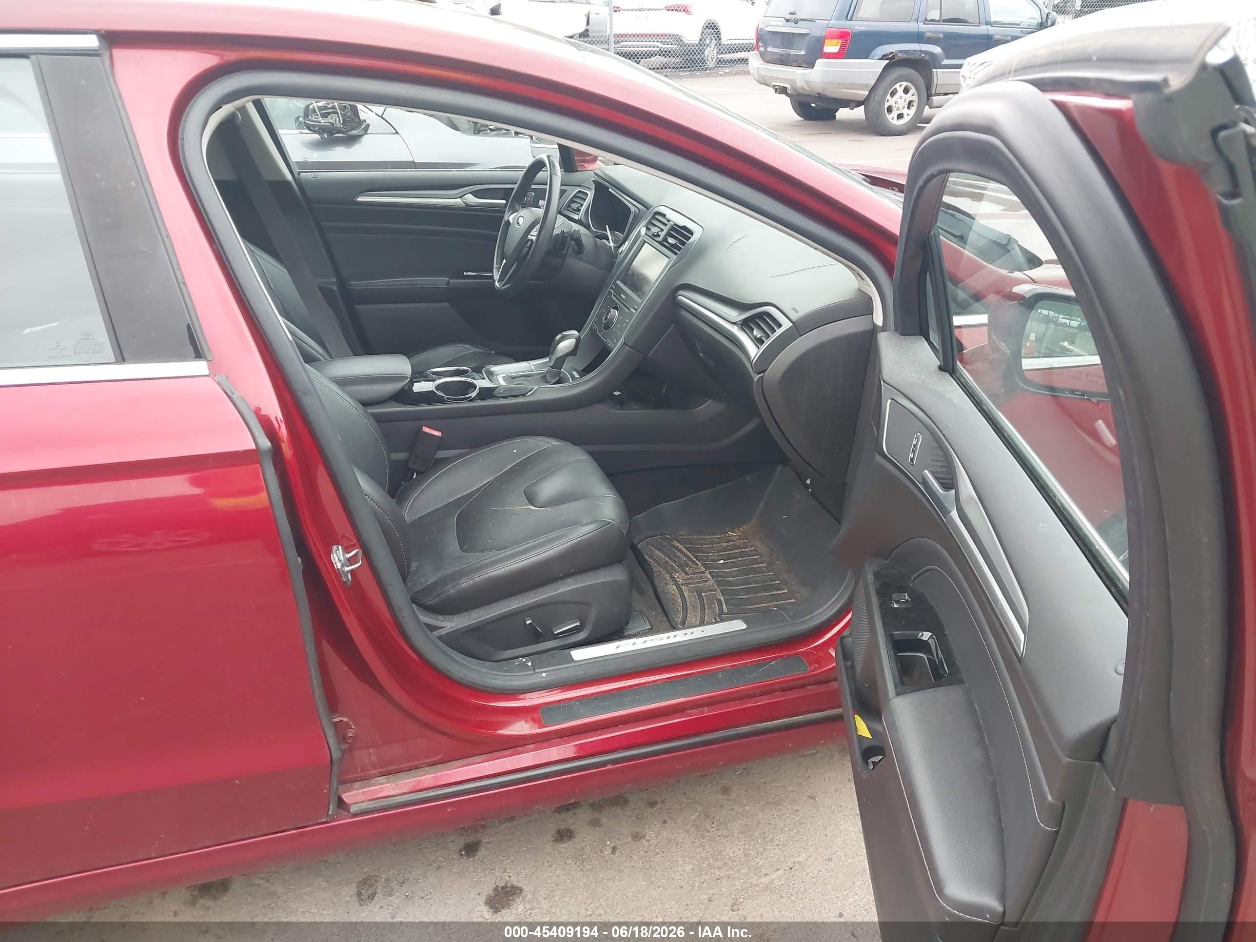 2013 Ford Fusion Titanium Red vin: 3FA6P0D99DR354108