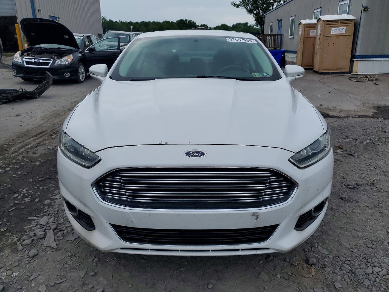 2014 Ford Fusion Titanium White vin: 3FA6P0D99ER117846
