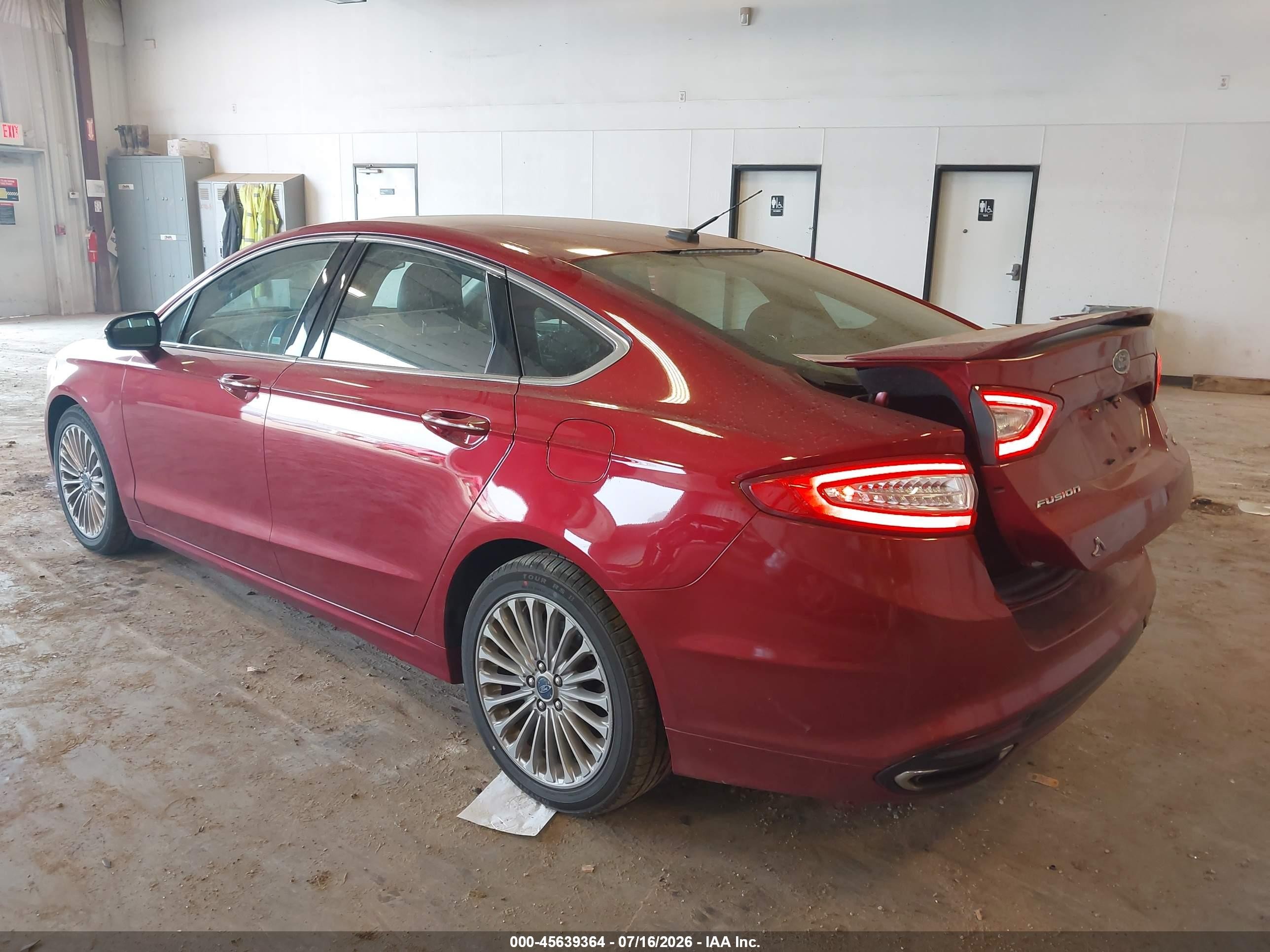 2014 Ford Fusion Titanium Red vin: 3FA6P0D99ER120987