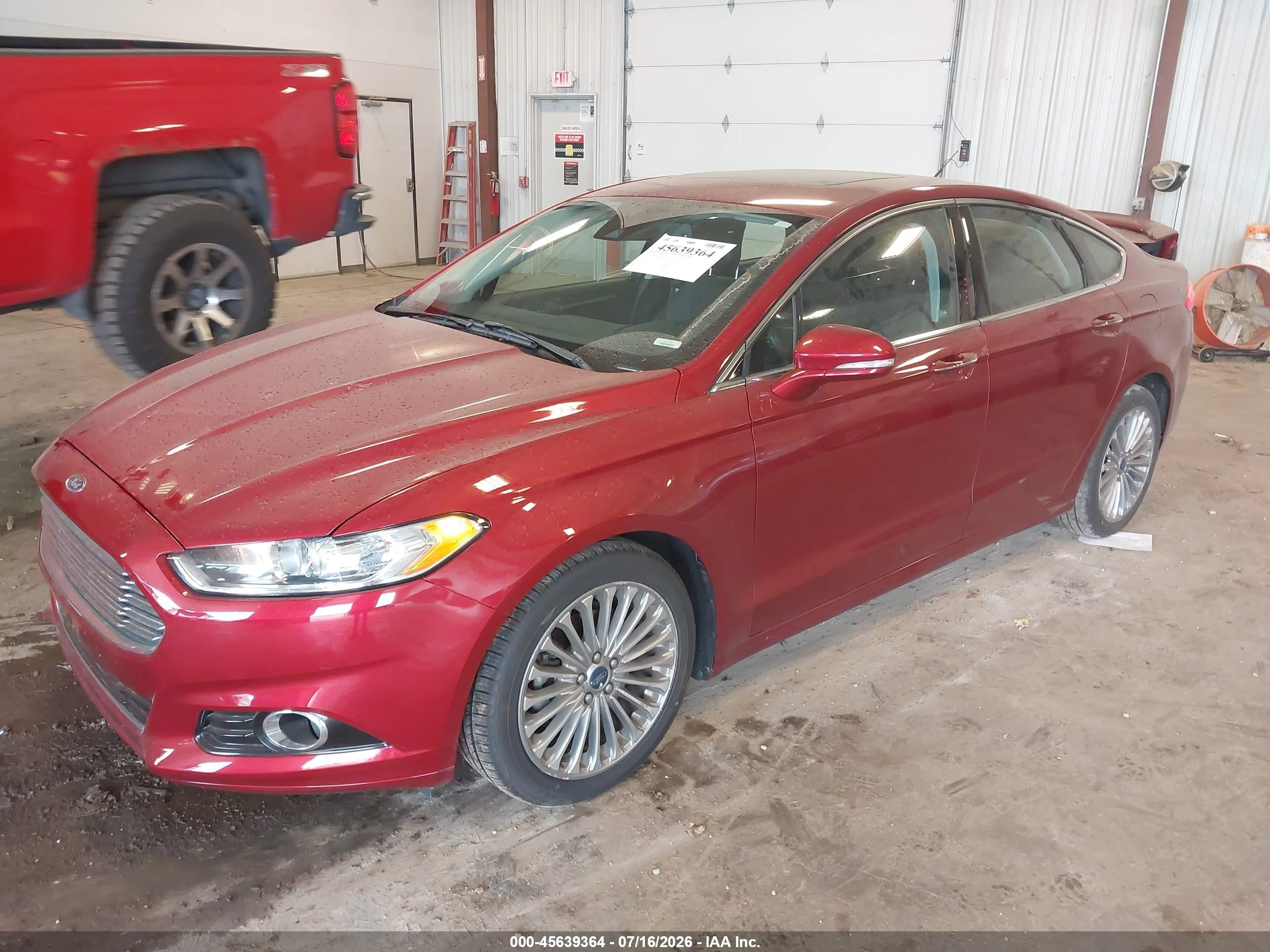 2014 Ford Fusion Titanium Red vin: 3FA6P0D99ER120987