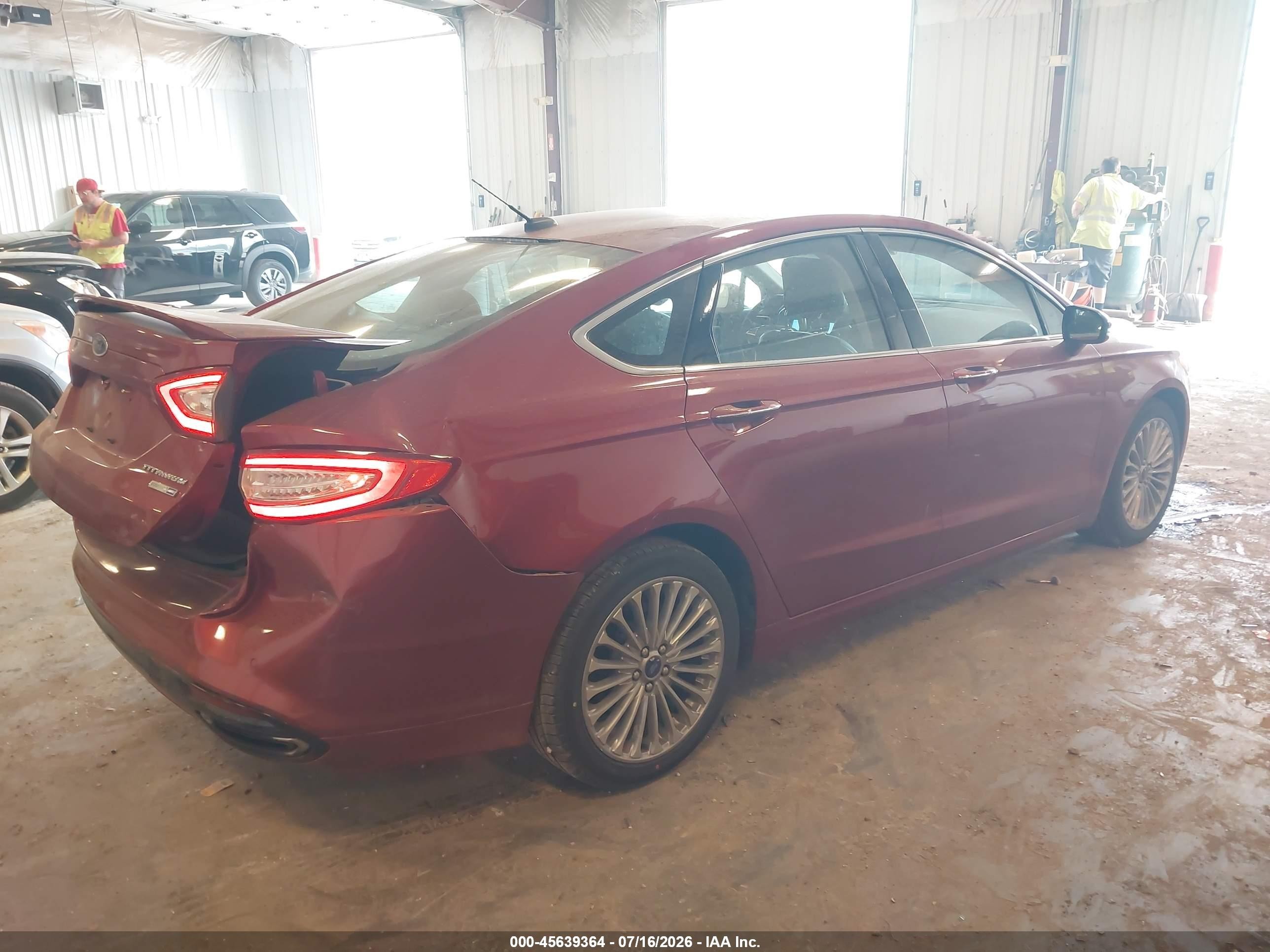 2014 Ford Fusion Titanium Red vin: 3FA6P0D99ER120987