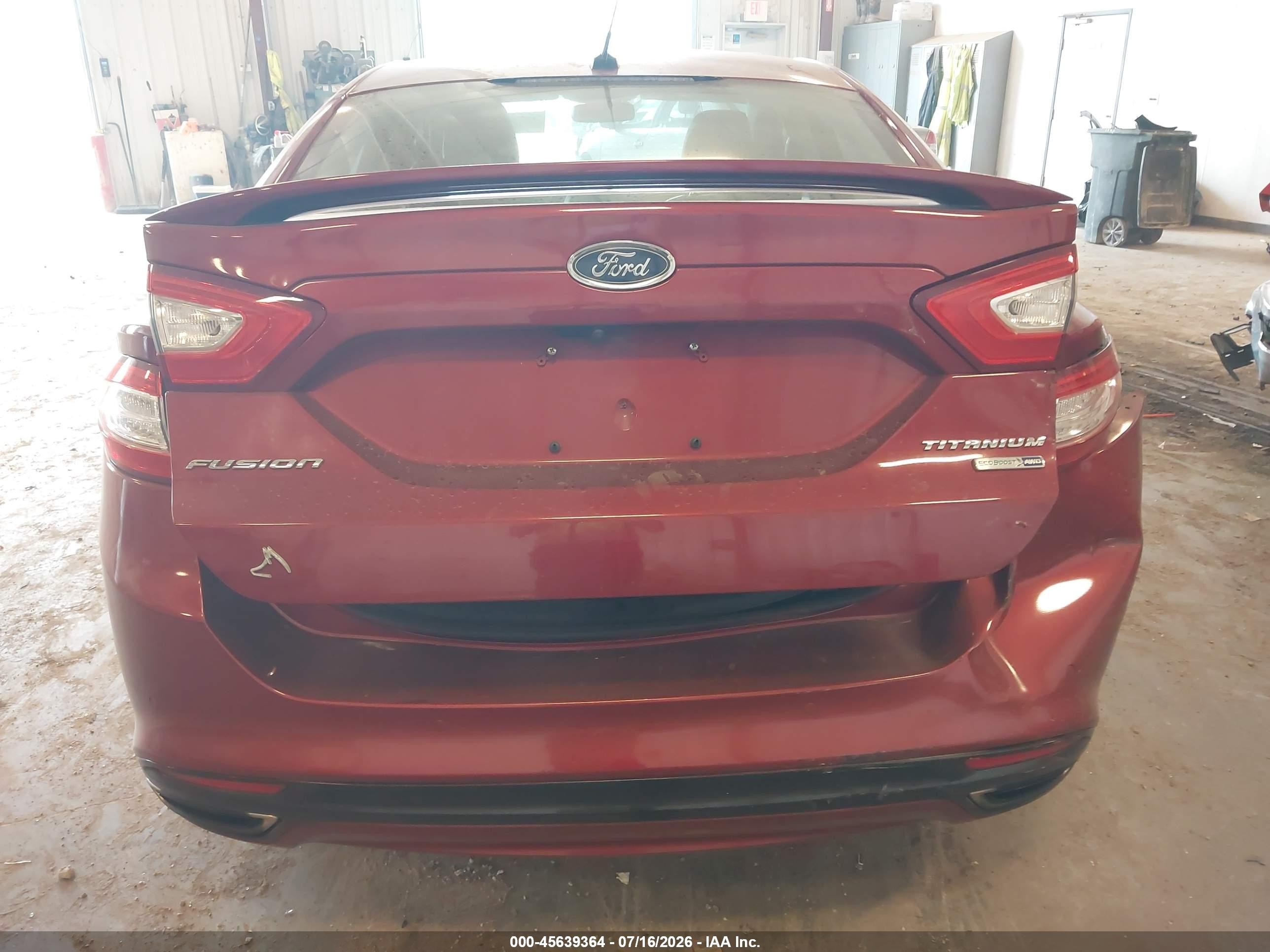 2014 Ford Fusion Titanium Red vin: 3FA6P0D99ER120987