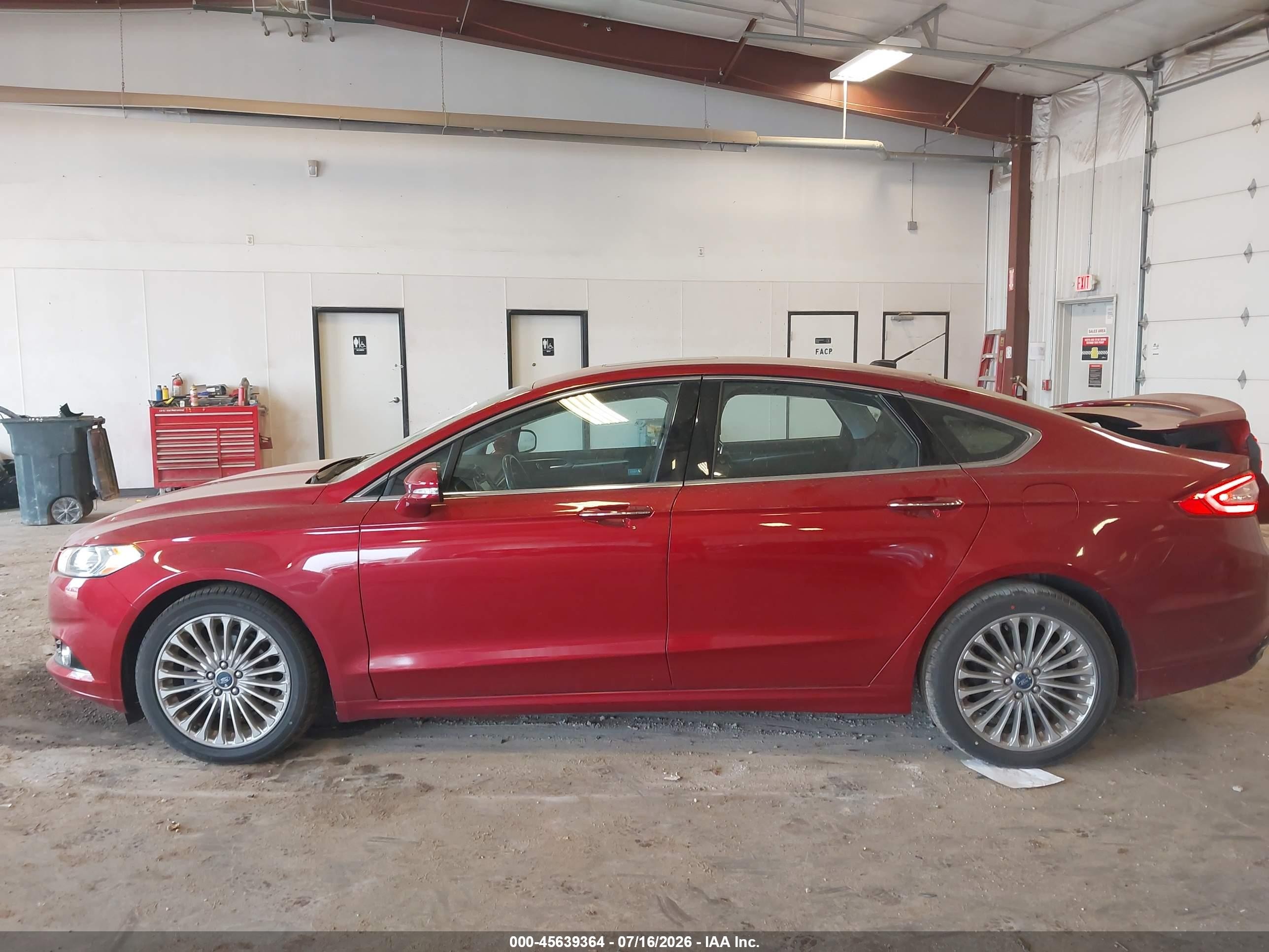 2014 Ford Fusion Titanium Red vin: 3FA6P0D99ER120987
